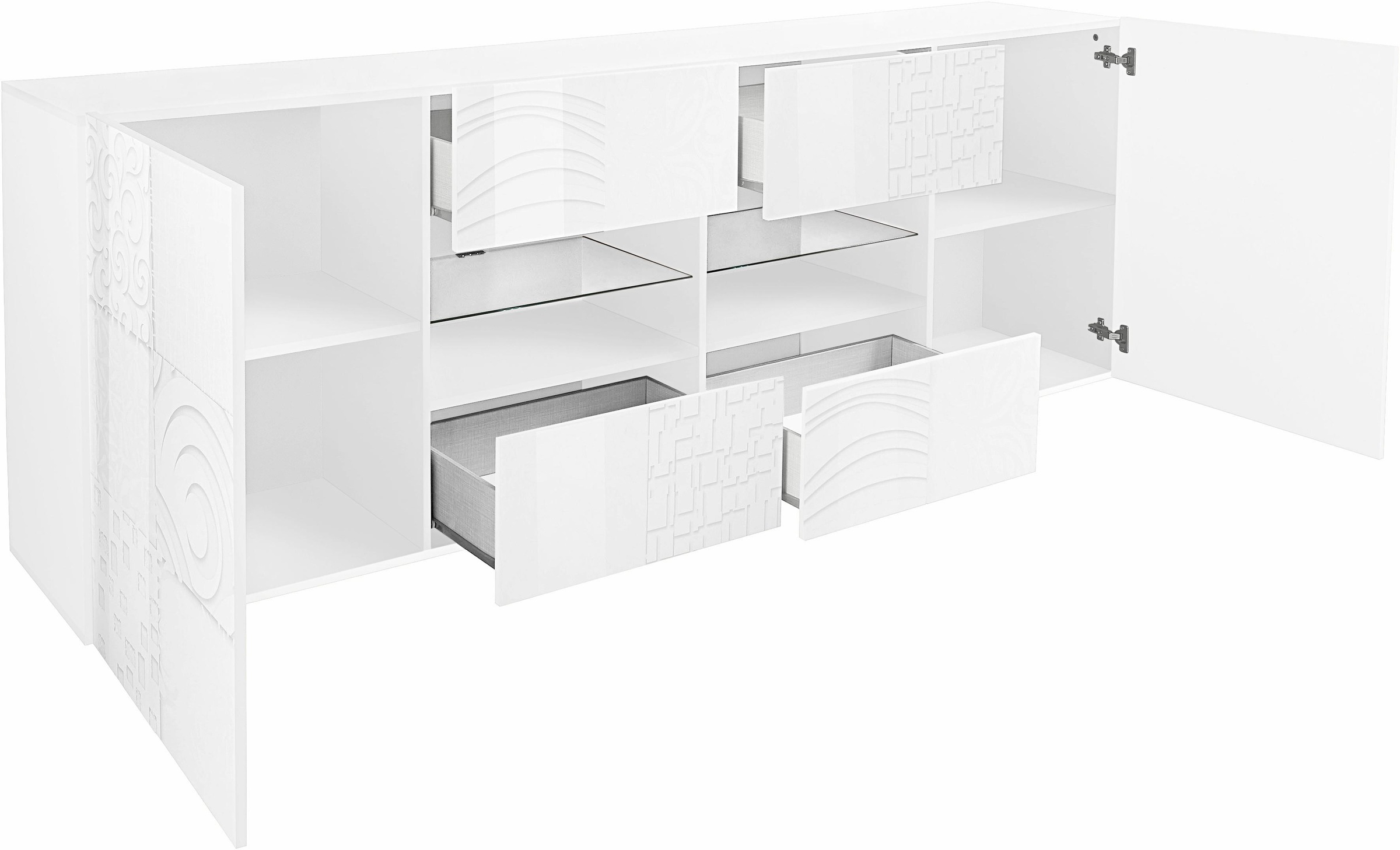LC Sideboard »Miro«, Breite 241 Rechnung Siebdruck mit cm auf dekorativem kaufen