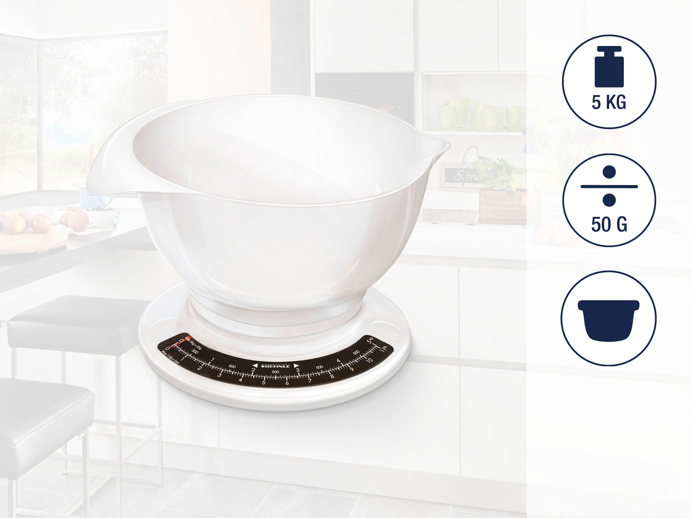Soehnle Küchenwaage »Culina Pro«, (2 tlg.), mit großer Rührschüssel günstig online kaufen