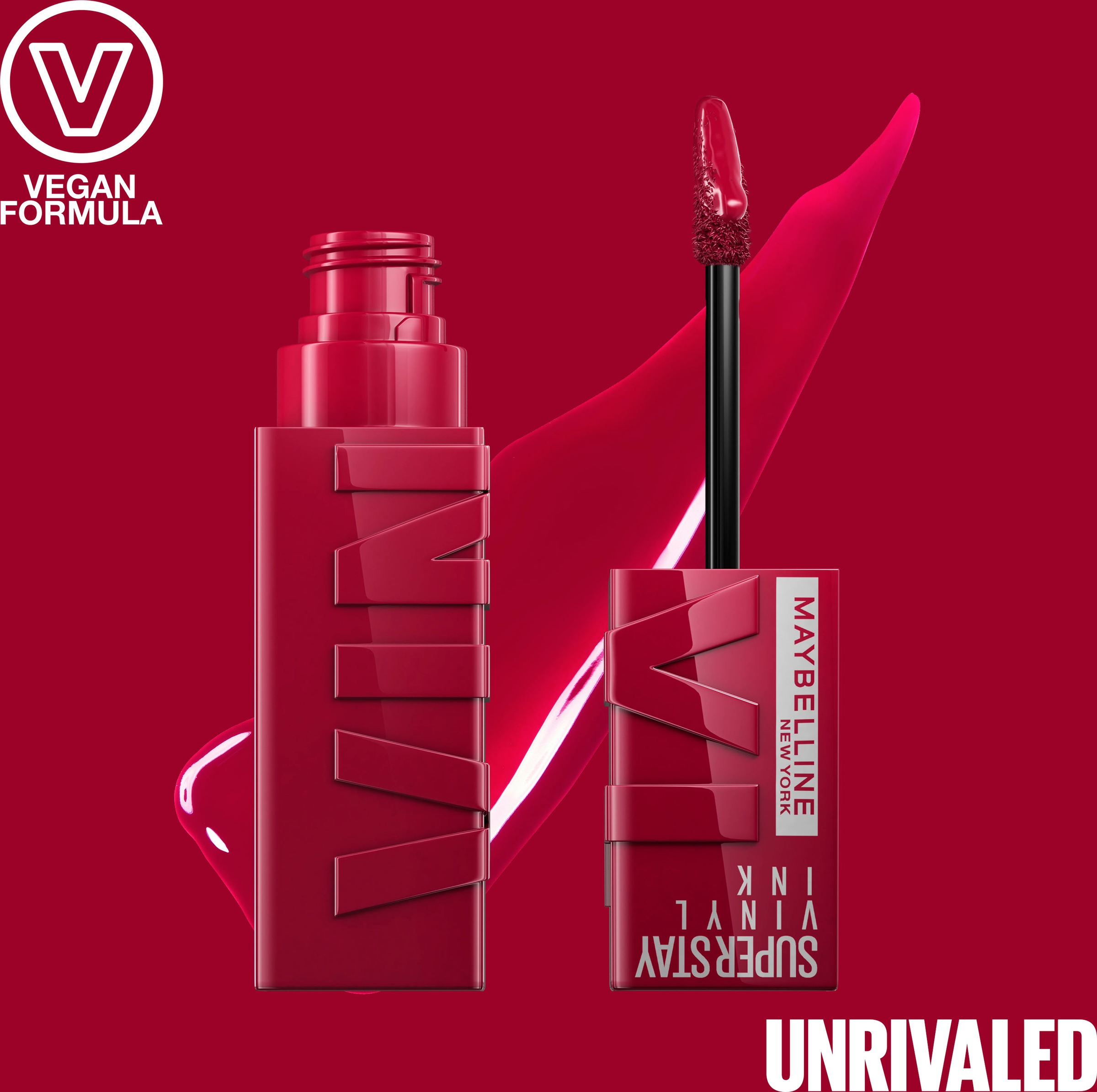 MAYBELLINE NEW YORK Lippenstift »Super Stay Vinyl Ink«, mit natürlichen Inhaltstoffen