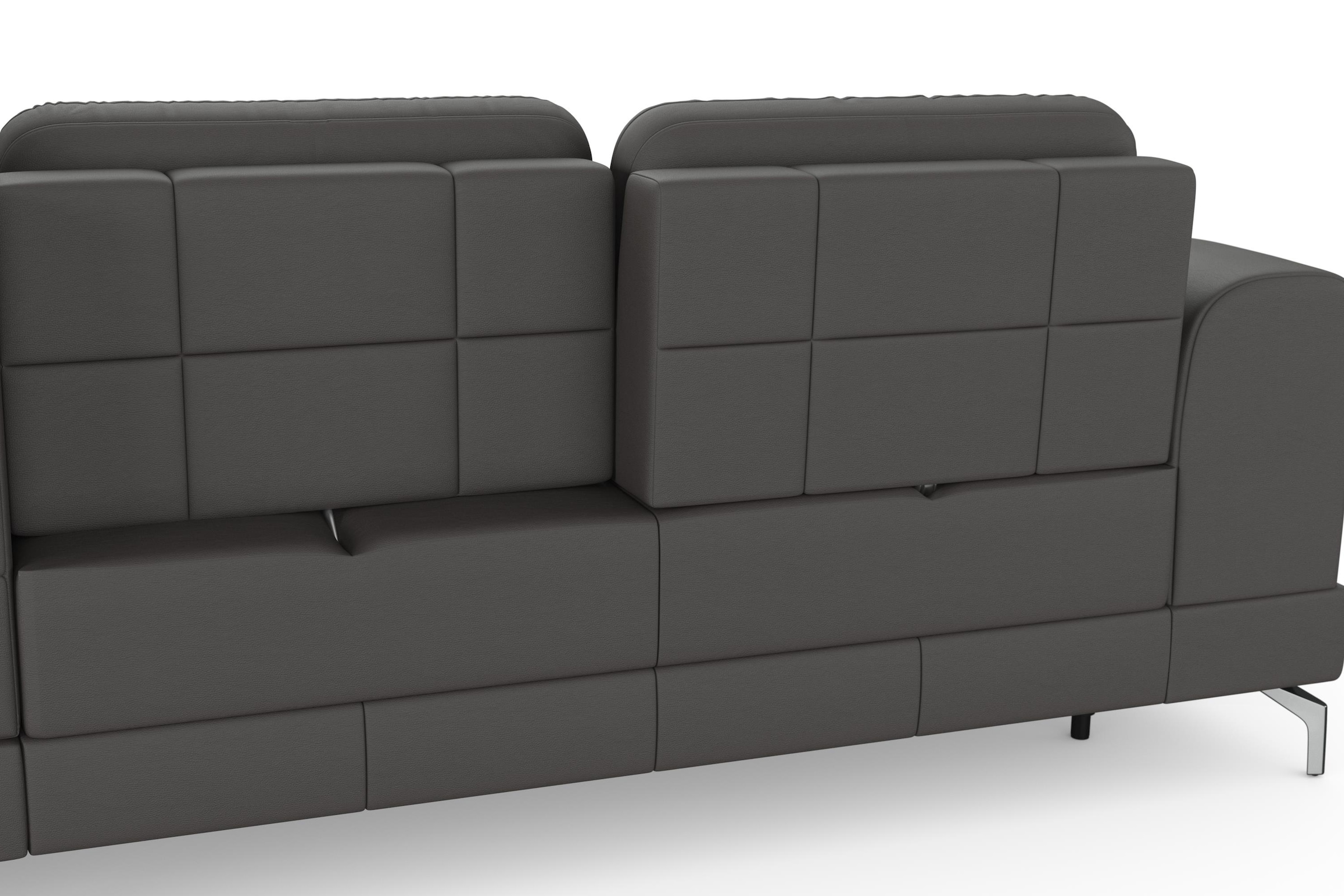 sit&more Ecksofa »Bendigo L-Form«, inklusive Sitztiefenverstellung, Bodenfreiheit 12 cm, in 2 Fußfarben