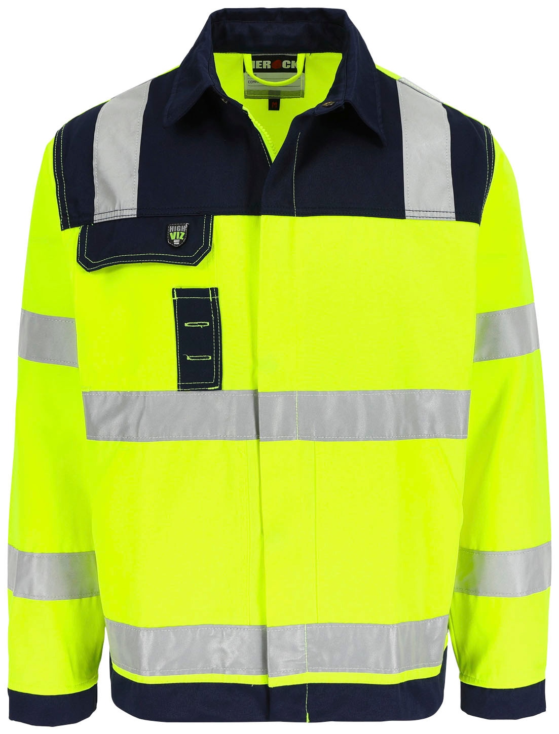 Herock Arbeitsjacke online Taschen, reflektierende 5 eintellbare bestellen »Hydros 5cm Hochsichtbar Jacke«, Bänder Hochwertig, Bündchen