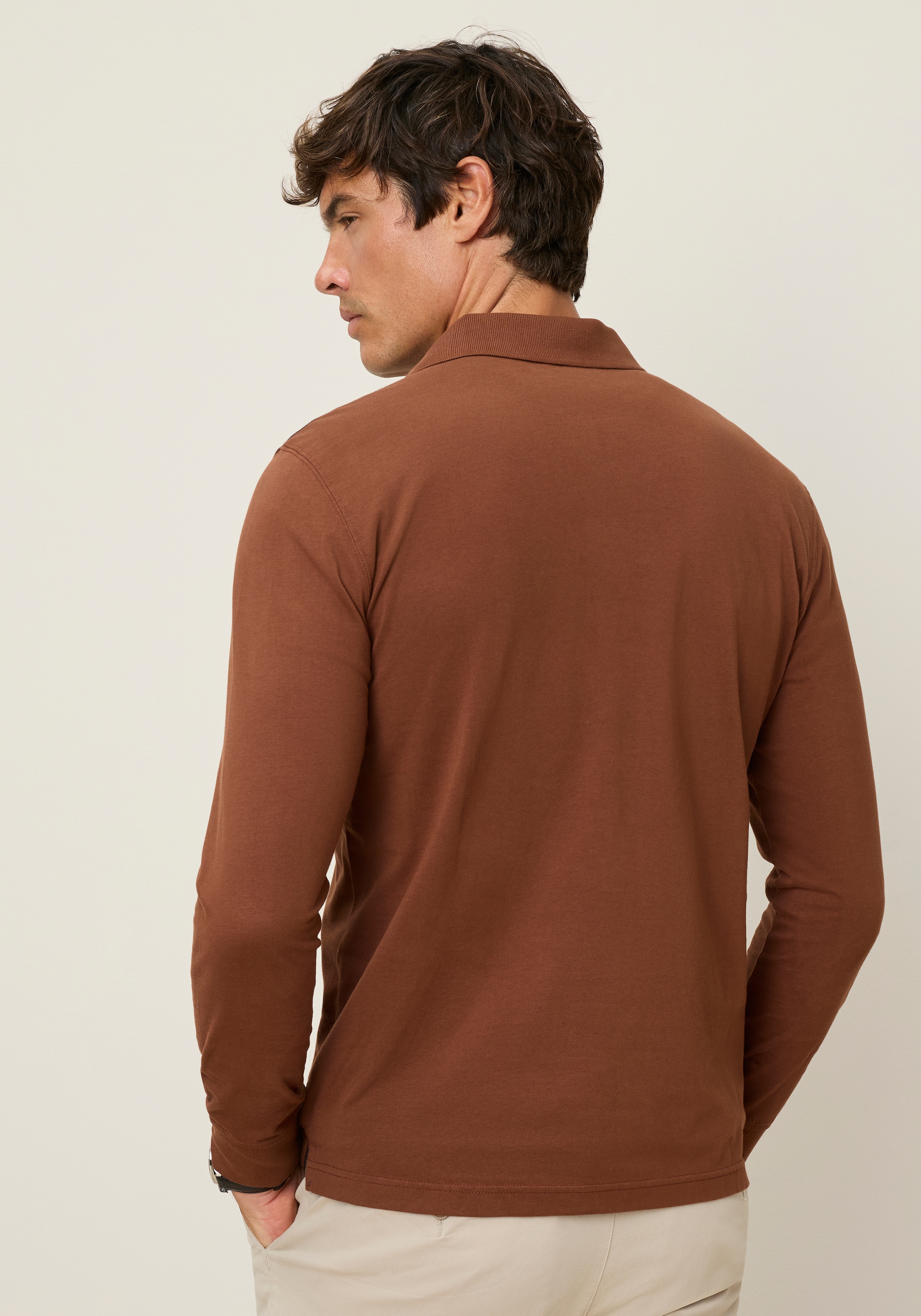 Man's World Poloshirt Normale Passform, mit Langarm, klassischer Look
