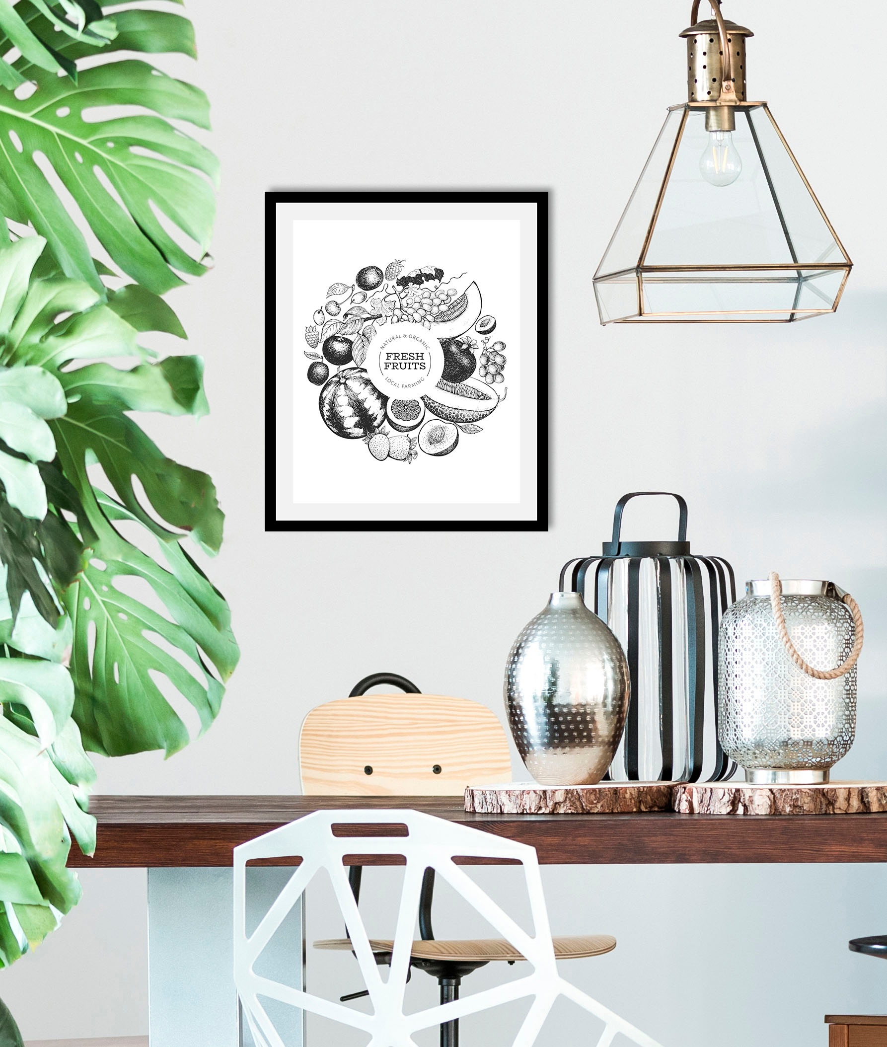 queence Bild "Fresh Fruits", Obst-Obst Bilder-Essen-Lebensmittel-Kunst-Abst günstig online kaufen