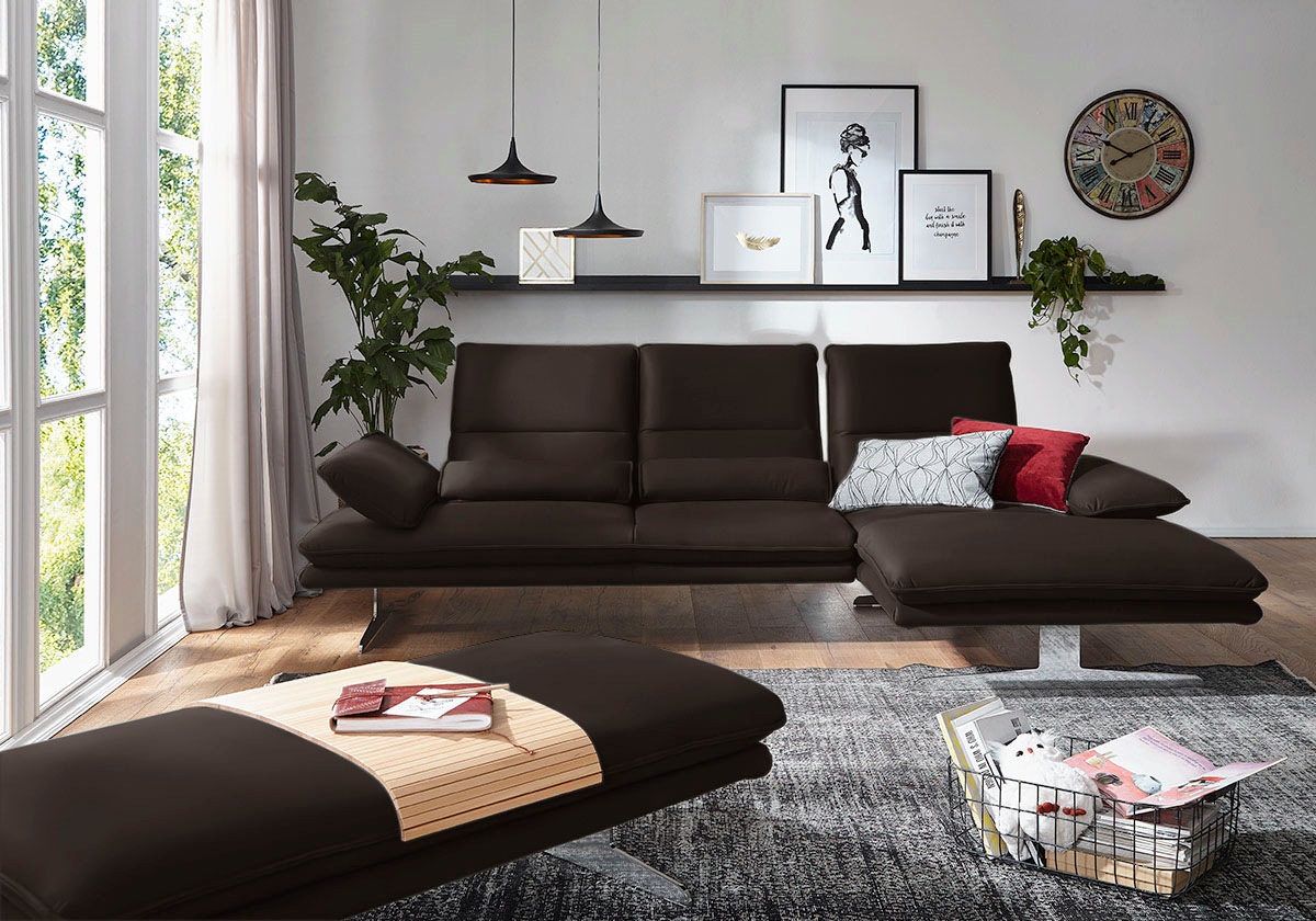 W.SCHILLIG Ecksofa »broadway, Designsofa mit tollem Sitzkomfort, L-Form«, S günstig online kaufen