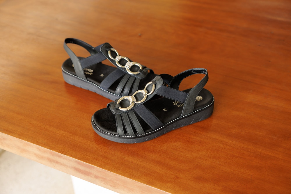 Remonte Sandale  , Sommerschuh, Sandalette, Keilabsatz, mit praktischen Gummizügen