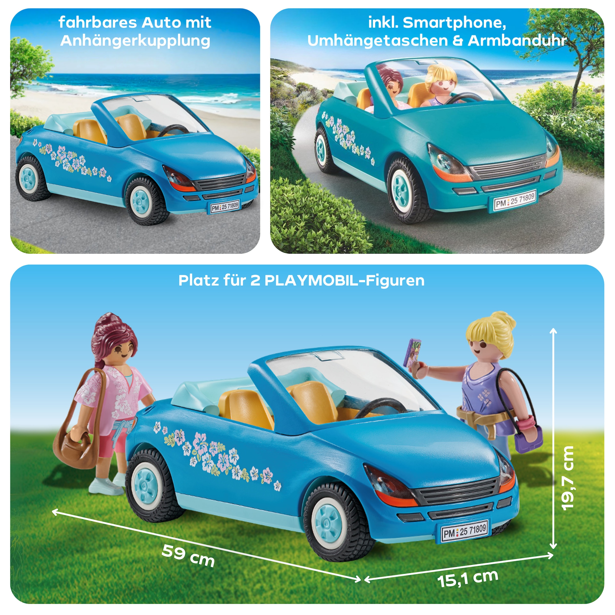 Playmobil® Konstruktions-Spielset »Cabrioausflug (71809), Playmobil My Life«, (30 St.)
