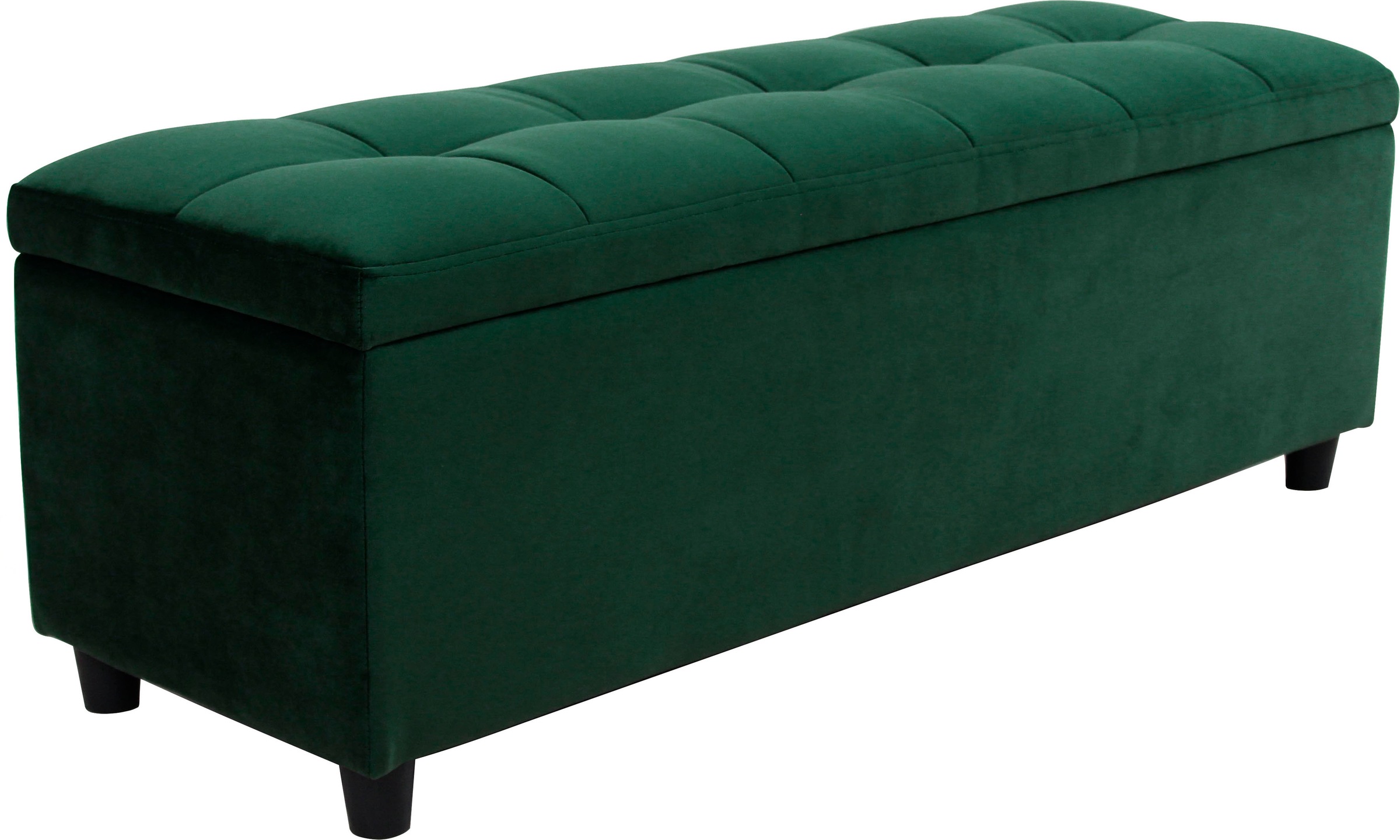 HOME AFFAIRE Bettbank »Abgesteppt« Mit Stauraum, auch als Garderobenbank geeignet, Polsterbank grün