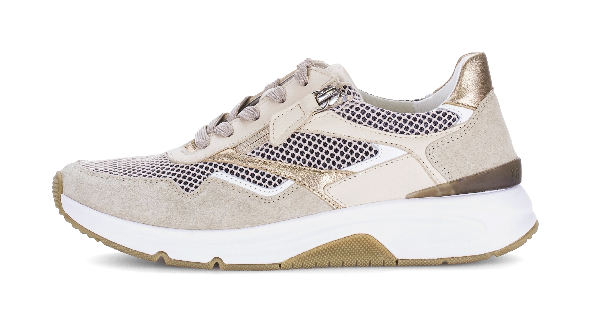 Gabor Rollingsoft Keilsneaker  , Freizeitschuh, Halbschuh, Schnürschuh, Außenreißverschluss, G-Weite