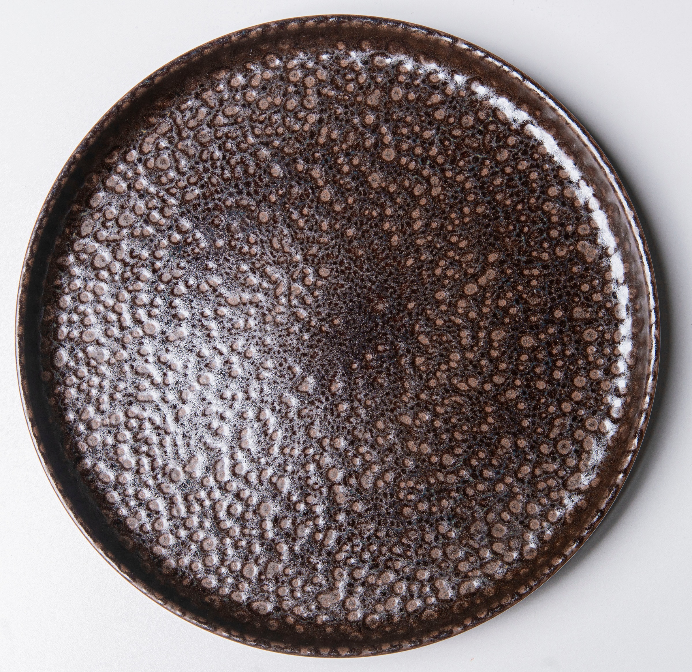 gipfelstück Dessertteller »Glockenklang«, (Set, 4 St.), Scandi-Style, glänzende Reaktivglasur, jedes Stück ein Unikat