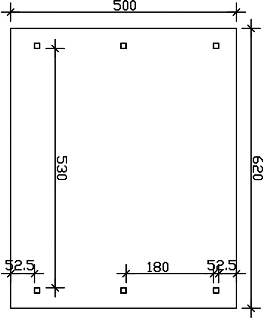 Skanholz Doppelcarport »Wallgau«, Nadelholz, 530 cm, Schiefergrau, 620x500cm, schwarze Schindeln