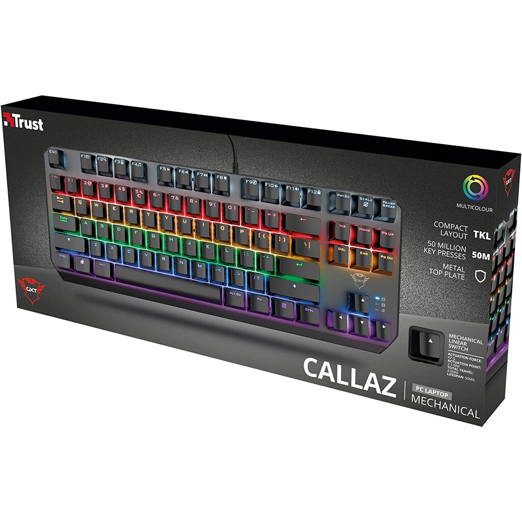 Trust Gaming-Tastatur »GXT834 CALLAZ TKL KEYBOARD DE«