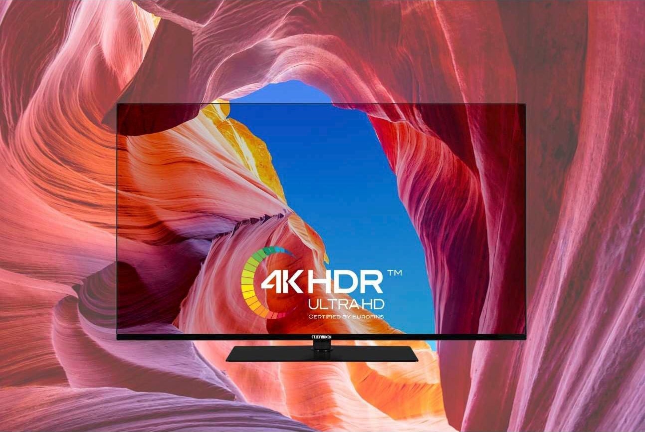 cm/43 TV, Atmos,USB-Recording,Google Rechnung bestellen 108 auf Assistent,Android-TV Telefunken »D43V950M2CWH«, Dolby LED-Fernseher Zoll, Smart- 4K Ultra HD,