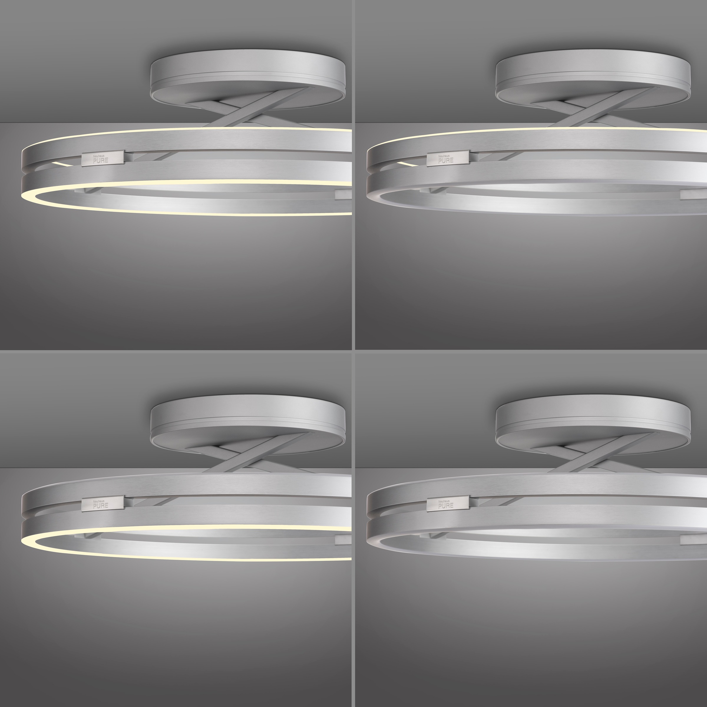 Neuhaus PURE LED Deckenleuchte »PURE Loop« LED-Board 1 Stk. warmweiß - kaltweiß Dimmbar über Fernbedienung, CCT, separat steuerbar