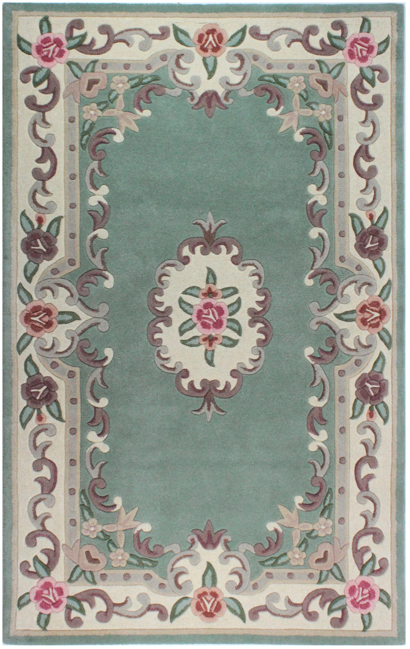 FLAIR RUGS Wollteppich »Aubusson«, rechteckig, 10 mm Höhe, Wolle, Teppich, günstig online kaufen
