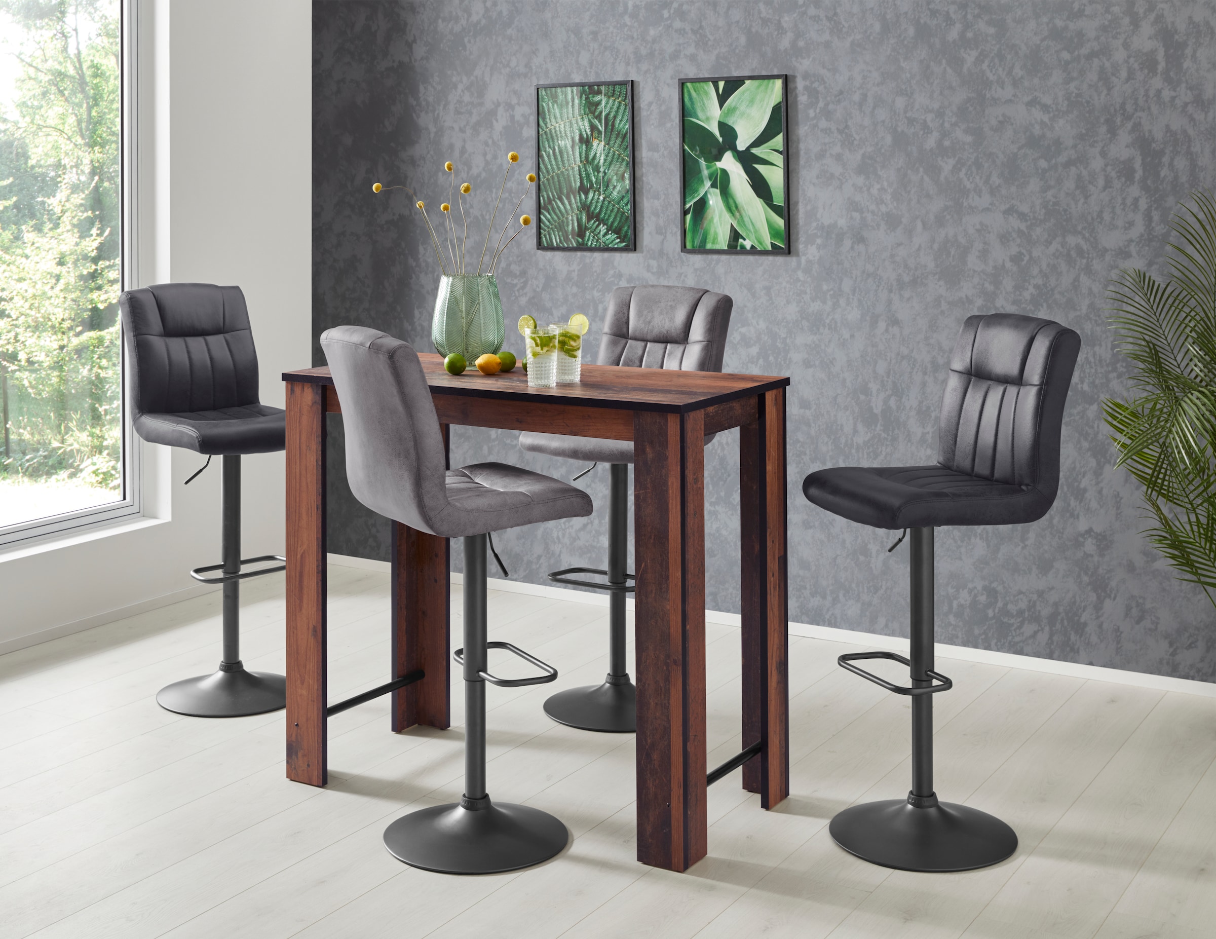 HELA Barhocker »Elke H« Set, 2 Stk. tlg. 2 Stück Vintage anthrazit