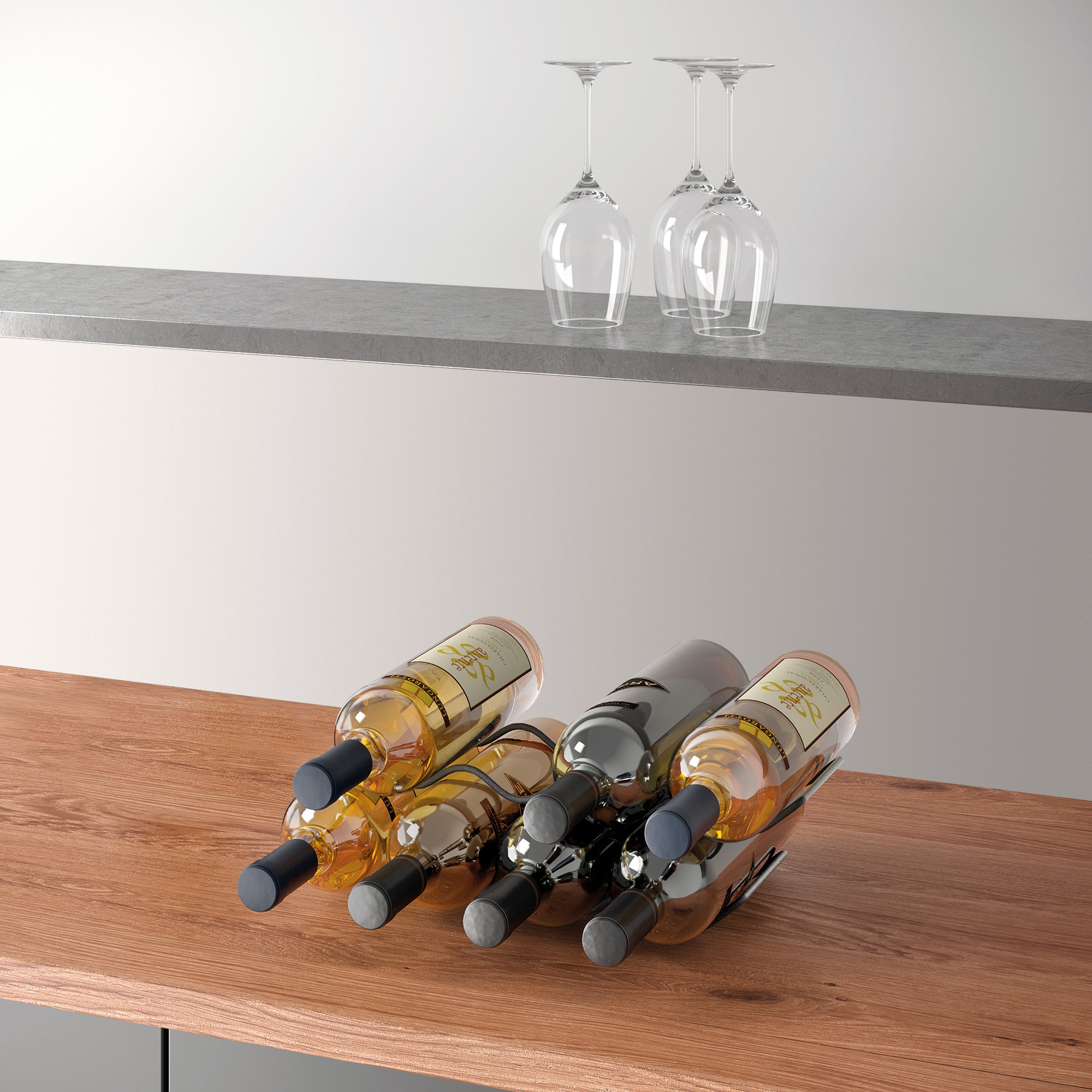 Metaltex Weinflaschenhalter »Wave20 Lava«, (Set, 2 St.), Metall,  pulverbeschichtet, für bis zu 20 Flaschen nutzbar online bestellen