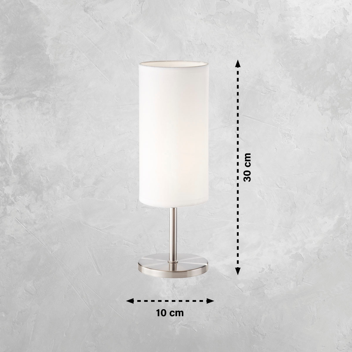 easy! BY FHL LED Tischleuchte »Kira«, 1 flammig, Leuchtmittel E14 | ohne Leuchtmittel, Tischleuchte,Stoffschirm,Schnurschalter,Hochwertige Verarbeitung