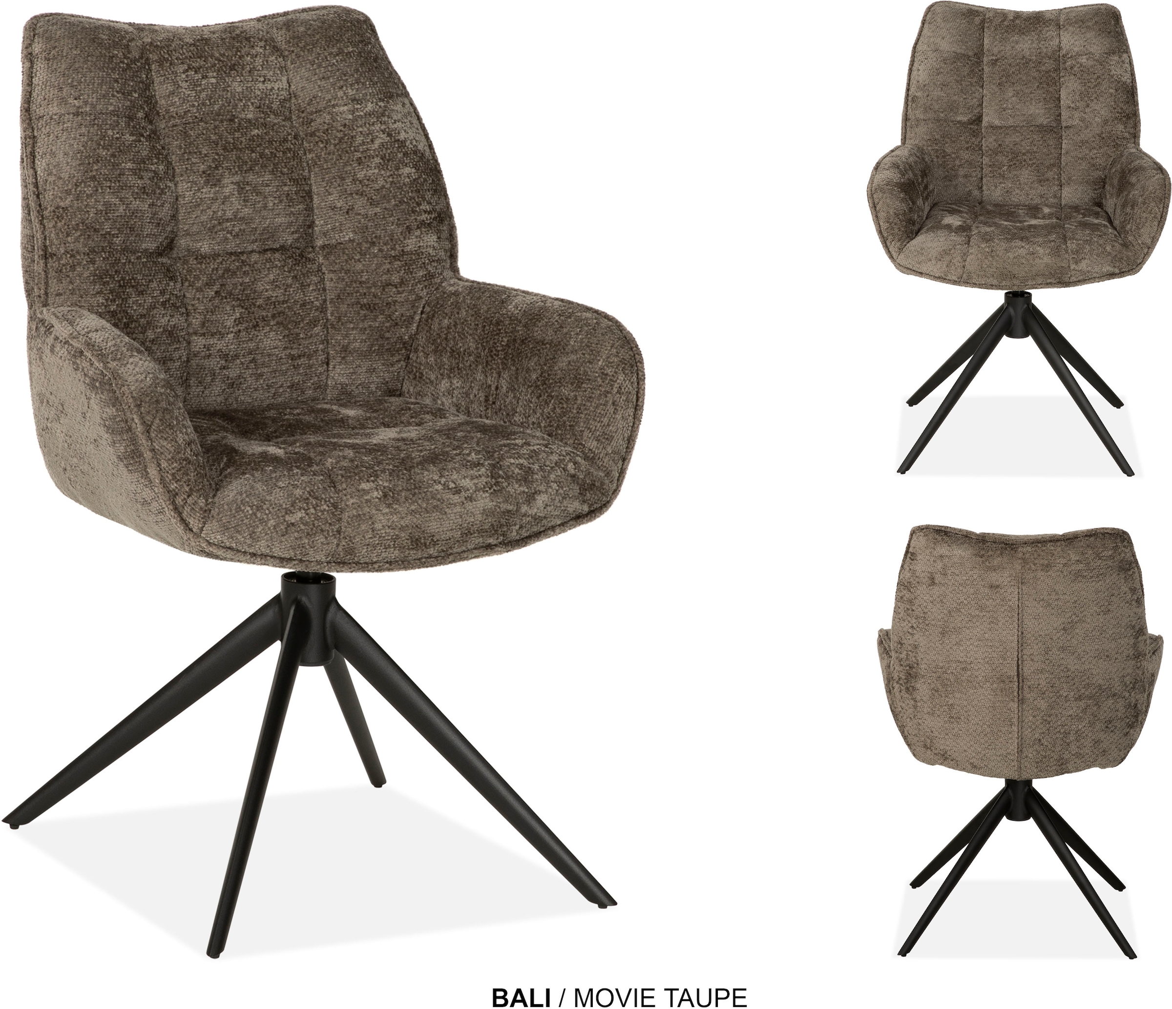 OMG Design Esszimmerstuhl »Bali« (Set) 2 Stk.Drehstuhl mit auto-return, Armlehnenstuhl