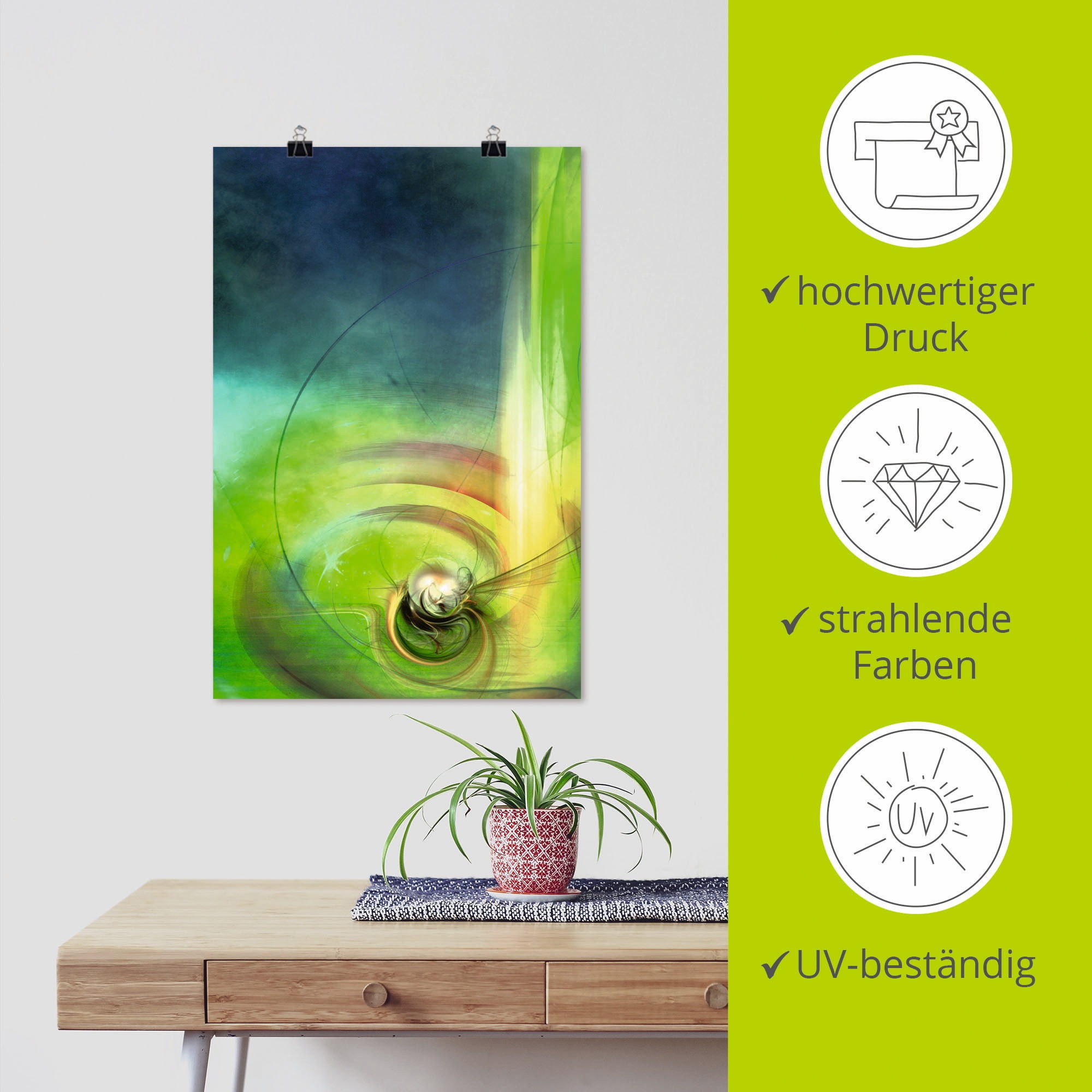 Artland Wandbild »Abstraktes Spiel CB«, Muster, (1 St.), als Alubild, Outdoorbild, Poster in verschied. Größen
