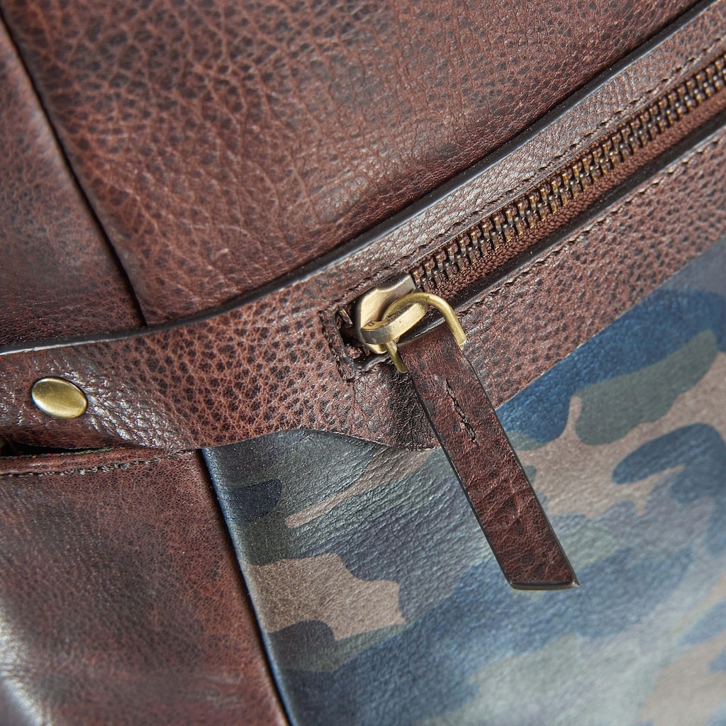 Packenger Laptoprucksack »Urban Style, Dallas, Camouflage mit Powerbank und USB-Schleuse«