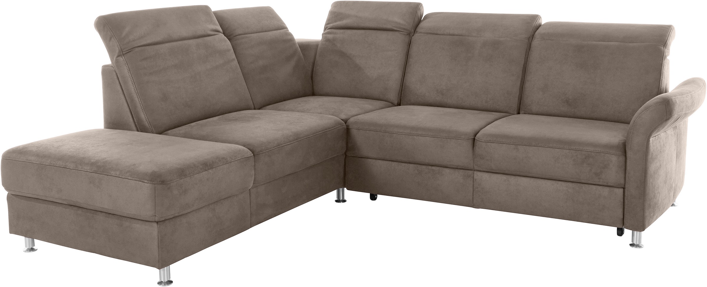 sit&more Ecksofa »Darwin L-Form«, inklusive Federkern, wahlweise mit Kopfteilverstellung, Bettfunktion
