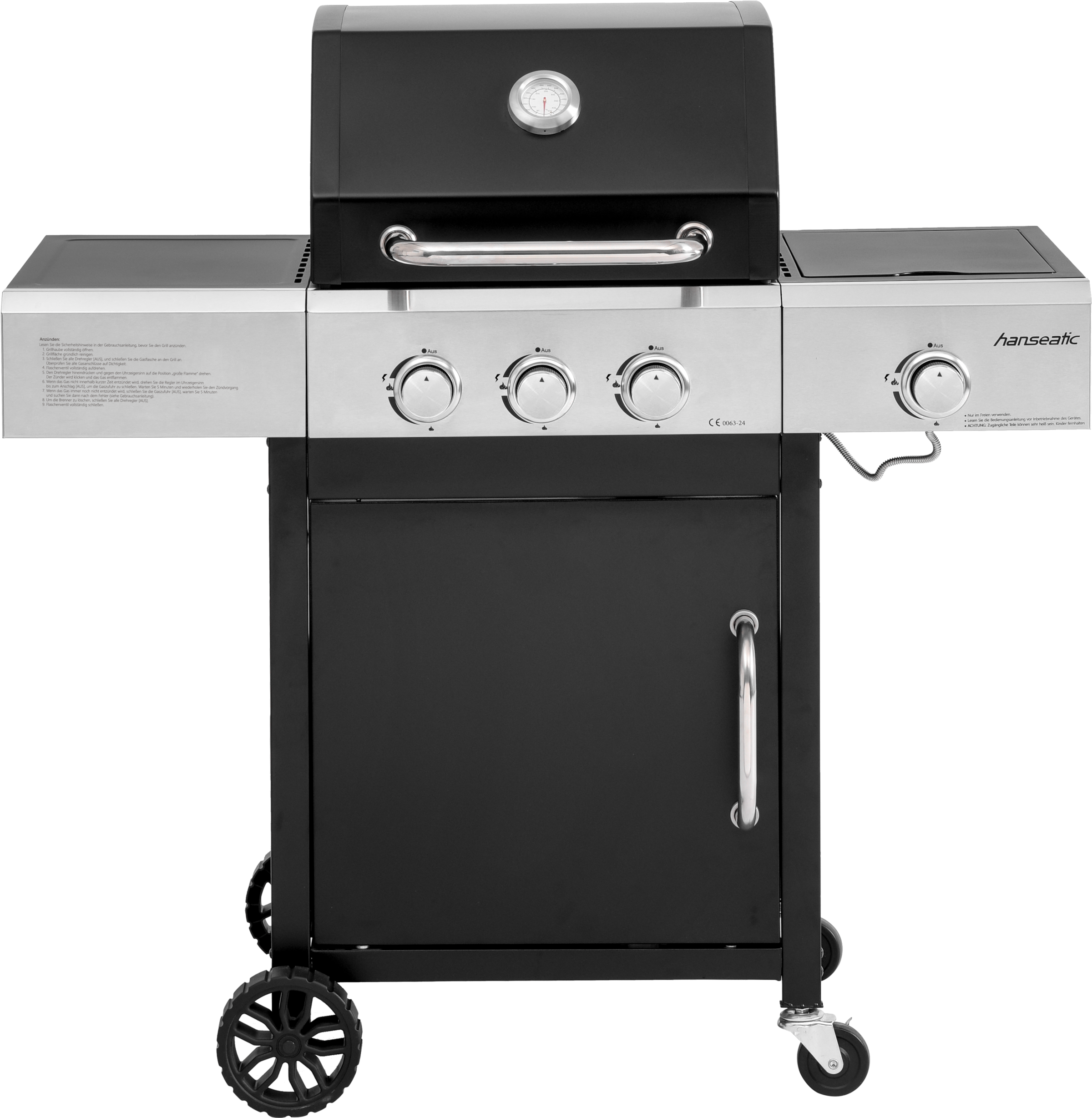 Hanseatic Gasgrill »Cleveland«, BxTxH: 110x59x112 cm, 11,5 kW Gesamtleistung