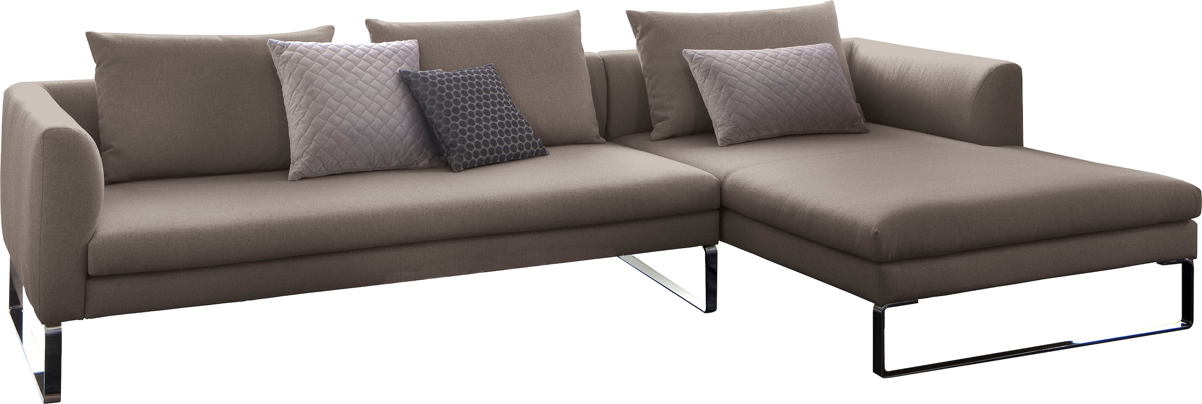 3C Candy Ecksofa »Avola modern elegantes Designsofa mit Bügelfuß, L-Form«, günstig online kaufen