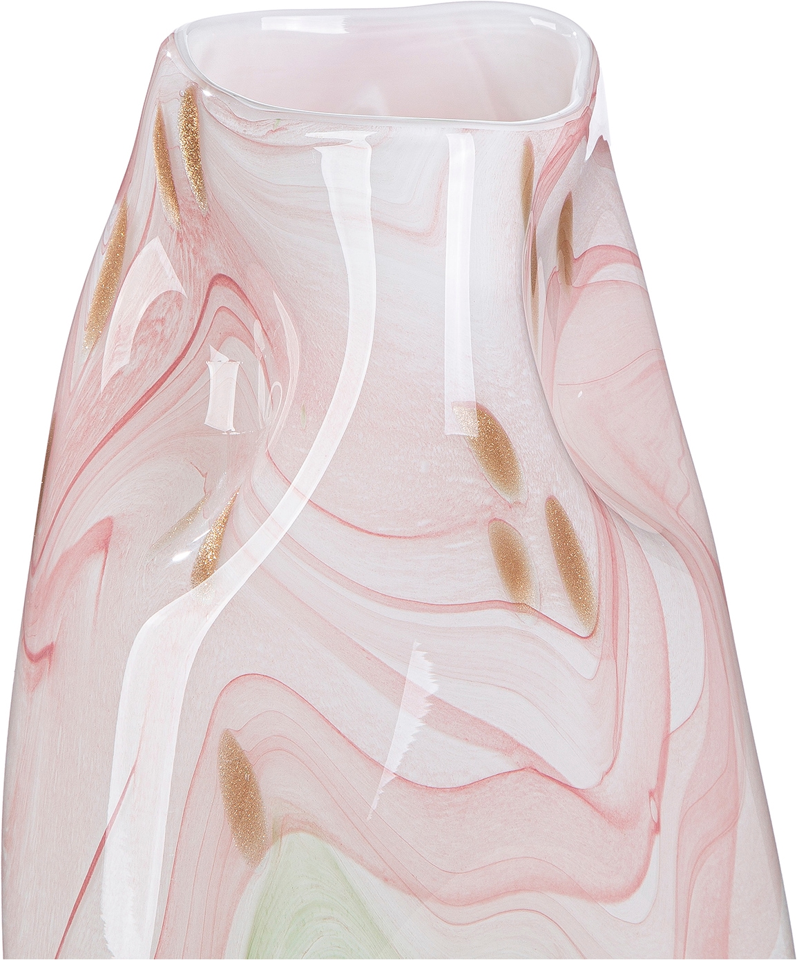 GILDE Tischvase »Vase Antanarivo rosa H. 33,5 cm« Dekovase, Glas, Antanarivo, Tischdekoration, Trenddeko, Designvase