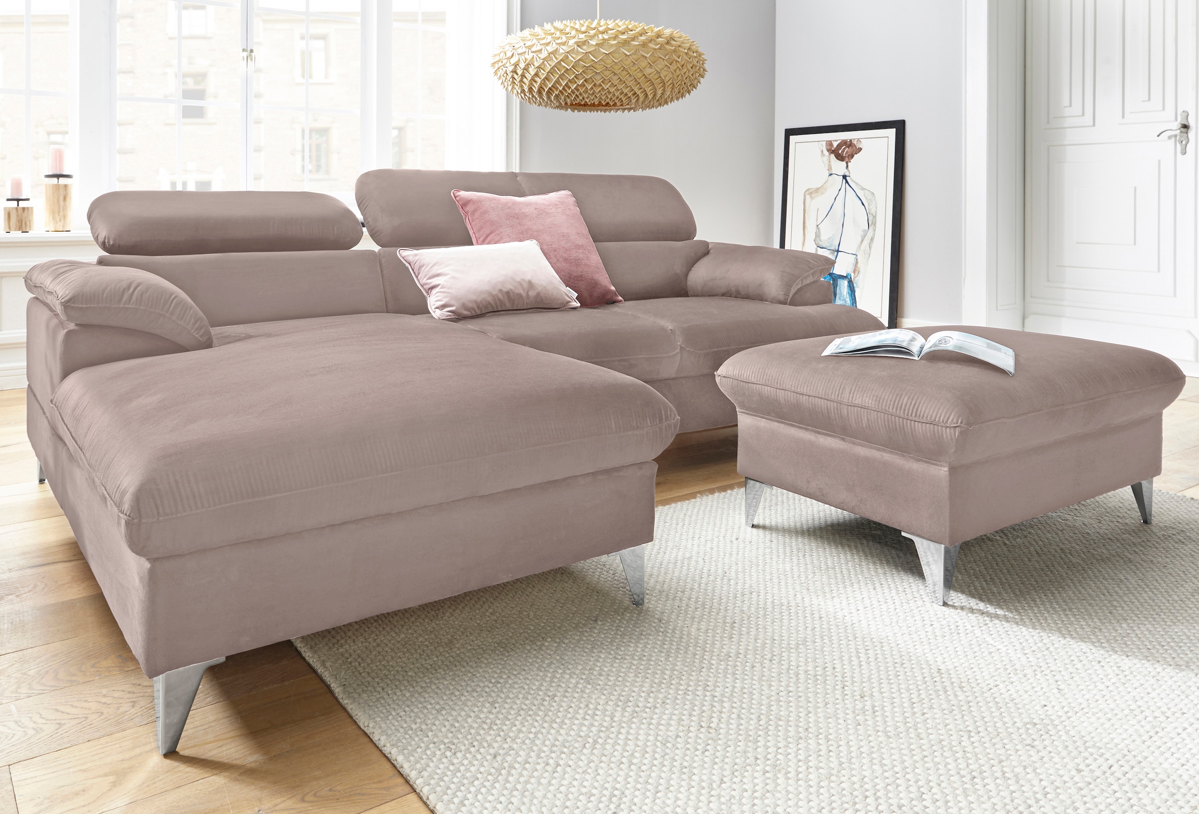 COTTA Polstergarnitur »Caluso L-Form«, (2 tlg.), Set bestehend aus: Ecksofa günstig online kaufen