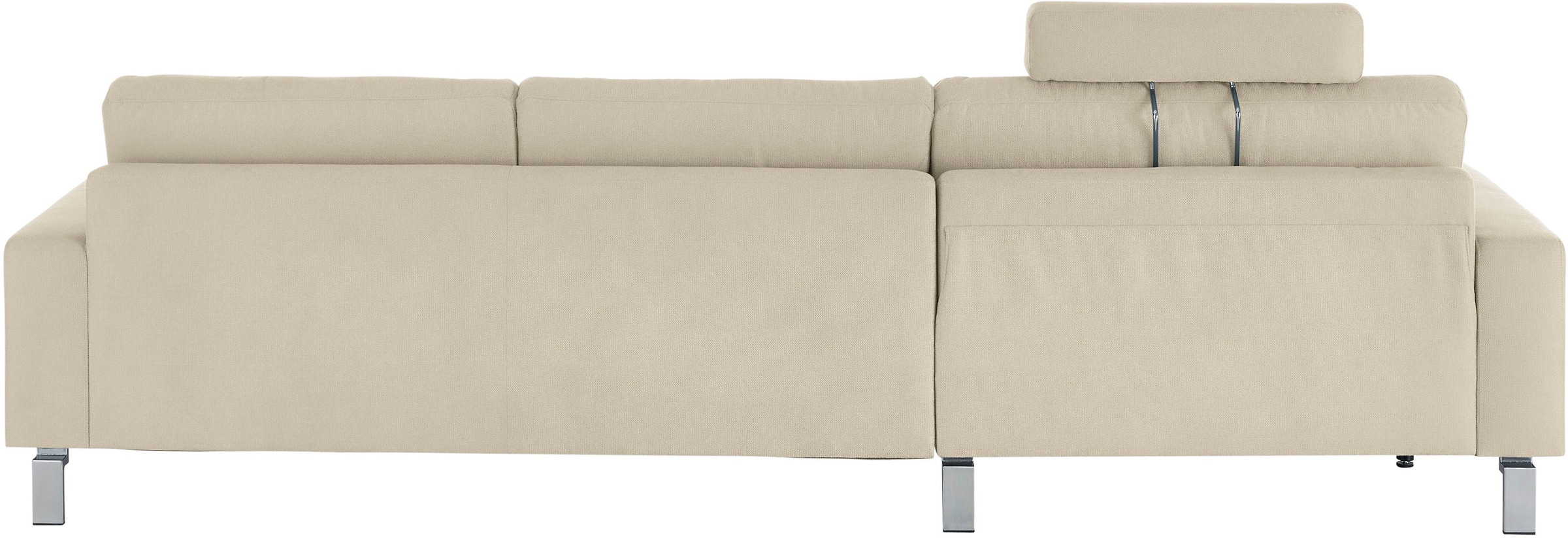 3C Candy Ecksofa »Lecce, wahlweise PUR-Schaumstoff oder Tonnentaschenfederkern« Bett im 2,5-Sitzer, teilmotorische Schlaffunktion im Longchair, L-Form