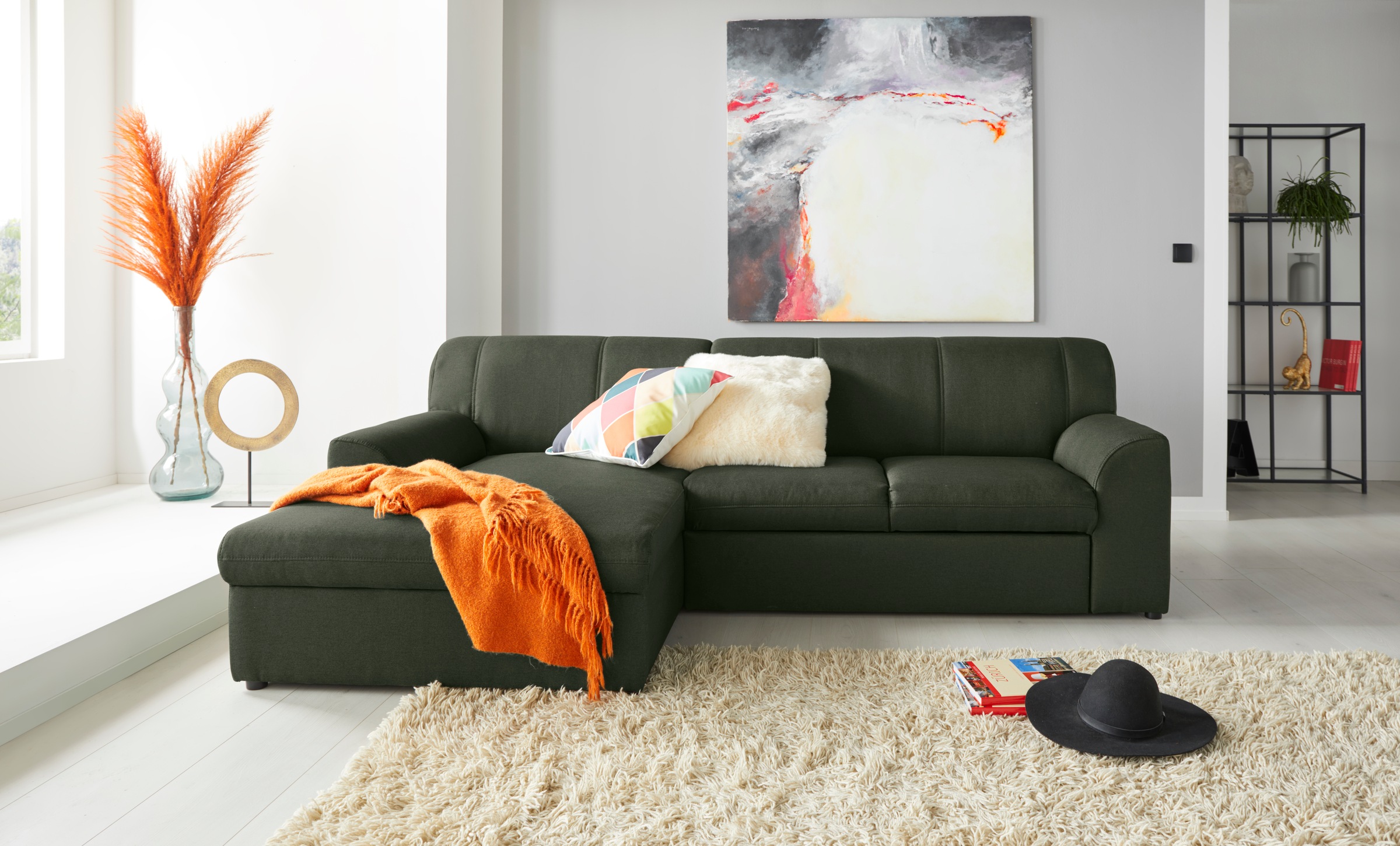 DOMO collection Ecksofa »Topper, elegant und zeitlos, kompaktes Stellmaß 24 günstig online kaufen
