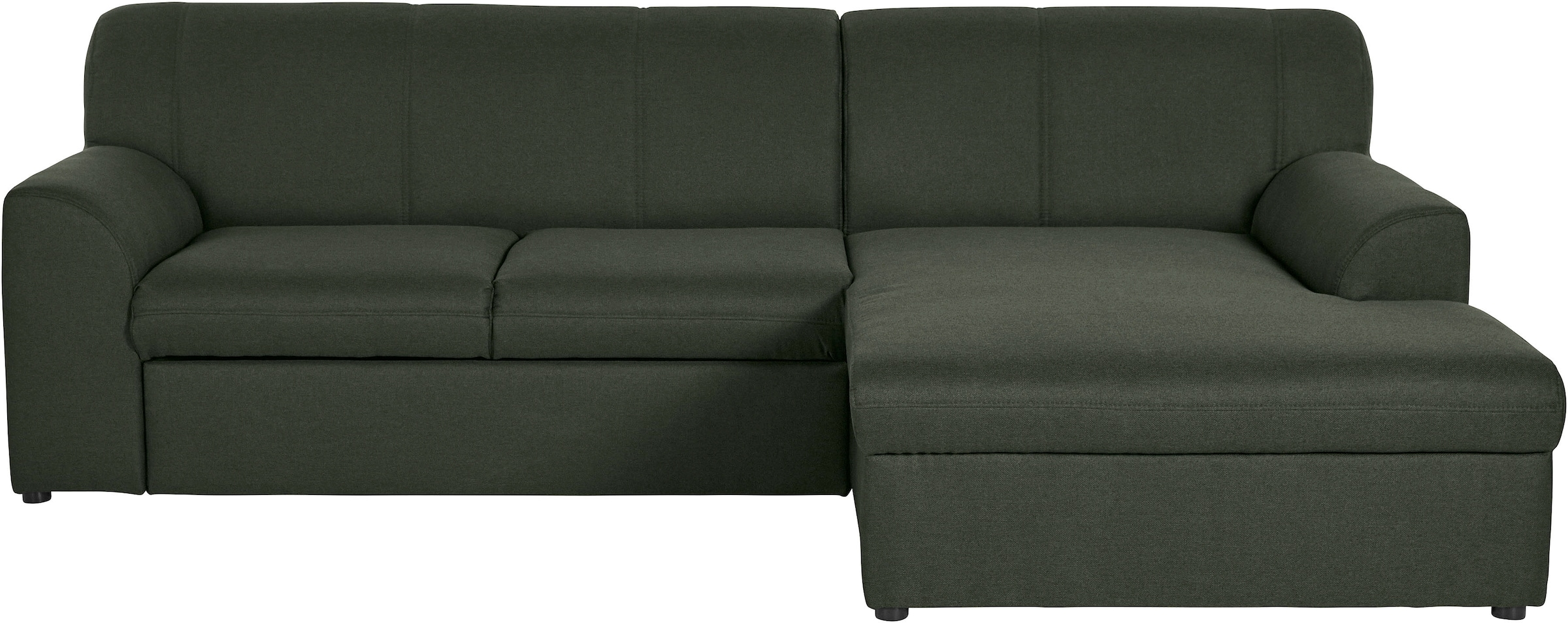 DOMO collection Ecksofa »Topper, elegant und zeitlos, kompaktes Stellmaß 245/155cm, L-Form«, mit Recamiere, wahlweise mit Schlaffunktion