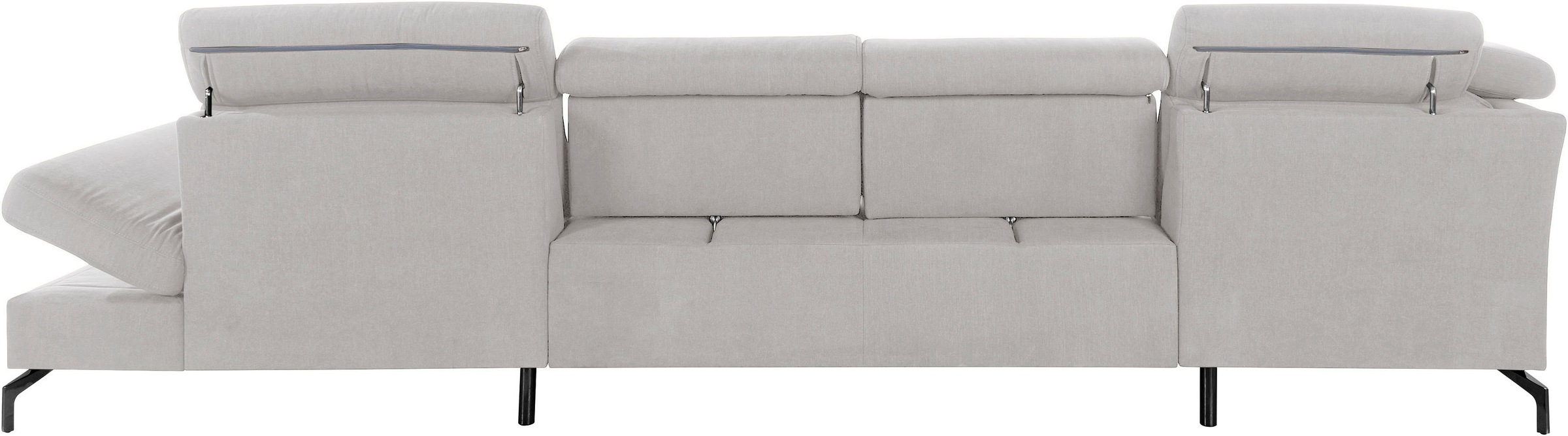 sit&more Wohnlandschaft »Brisbane U-Form«, Fußhöhe 15 cm, inklusive Sitztiefen-, Armteil- und Kopfteilverstellung
