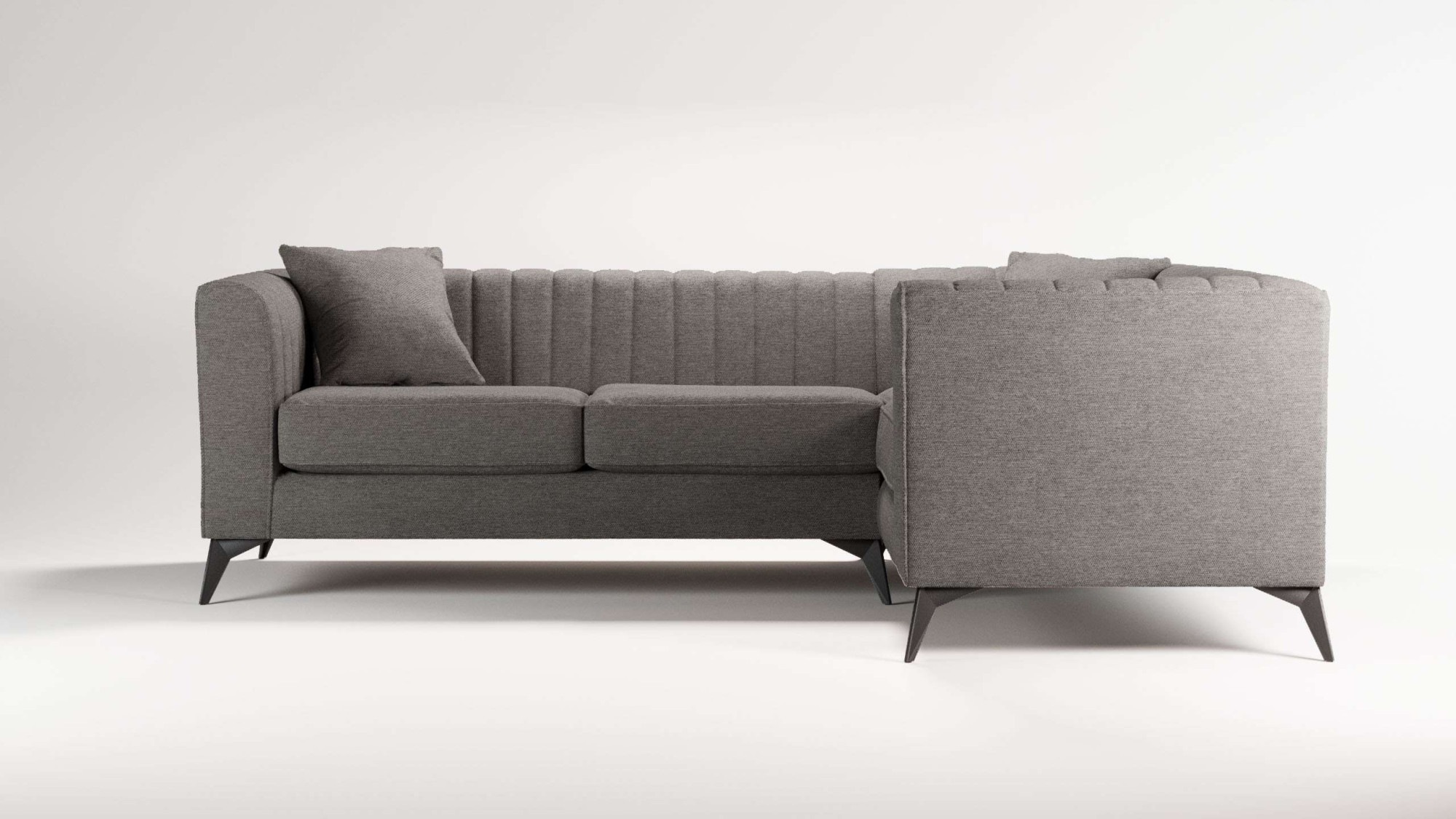 Places of Style Ecksofa »MATTHEW L-Form ideal für kleine Räume, Maße B/T/H: günstig online kaufen