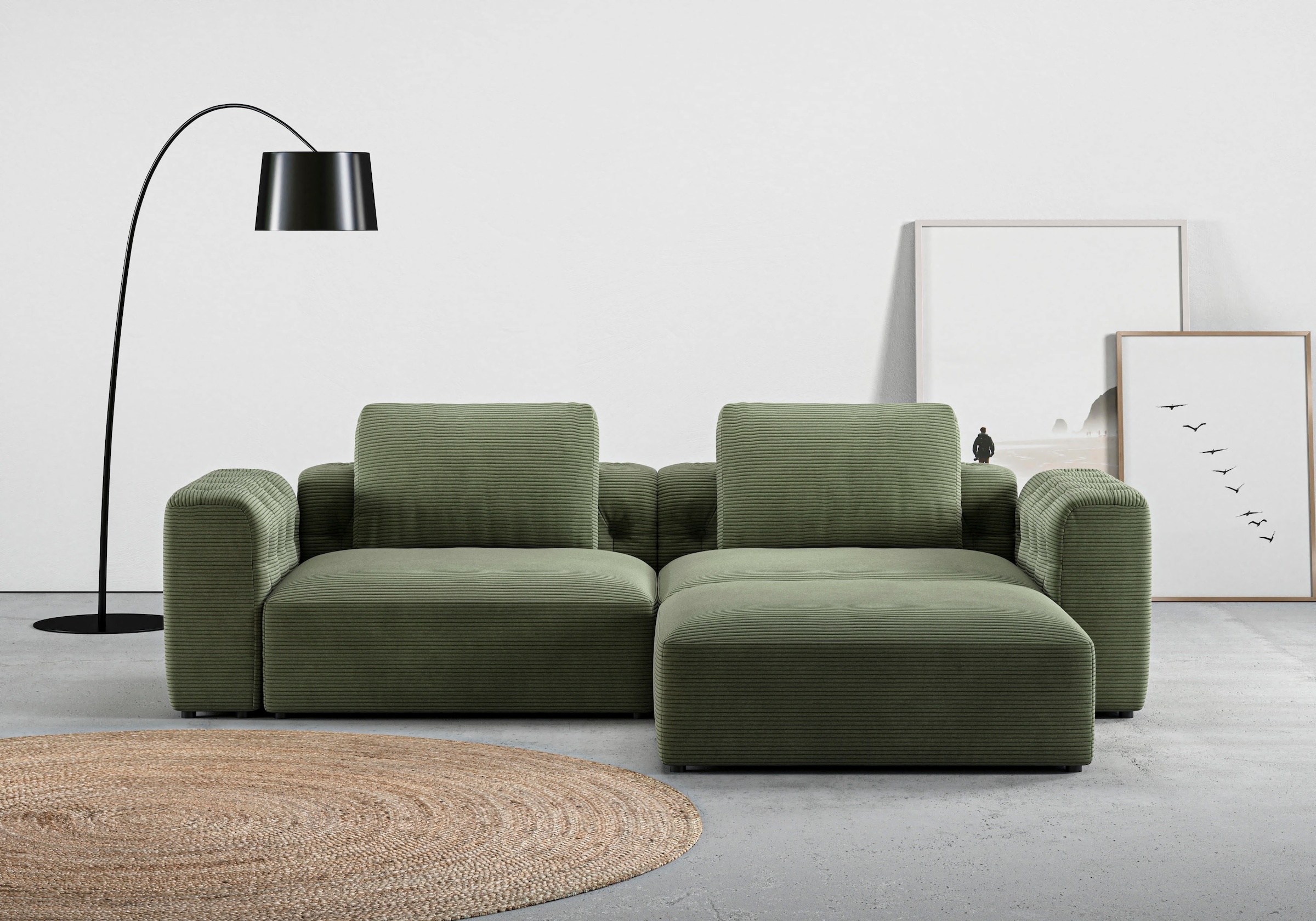 RAUM.ID Ecksofa »Cushid L-Form«, Modulset, bestehend aus 3 Teilen günstig online kaufen