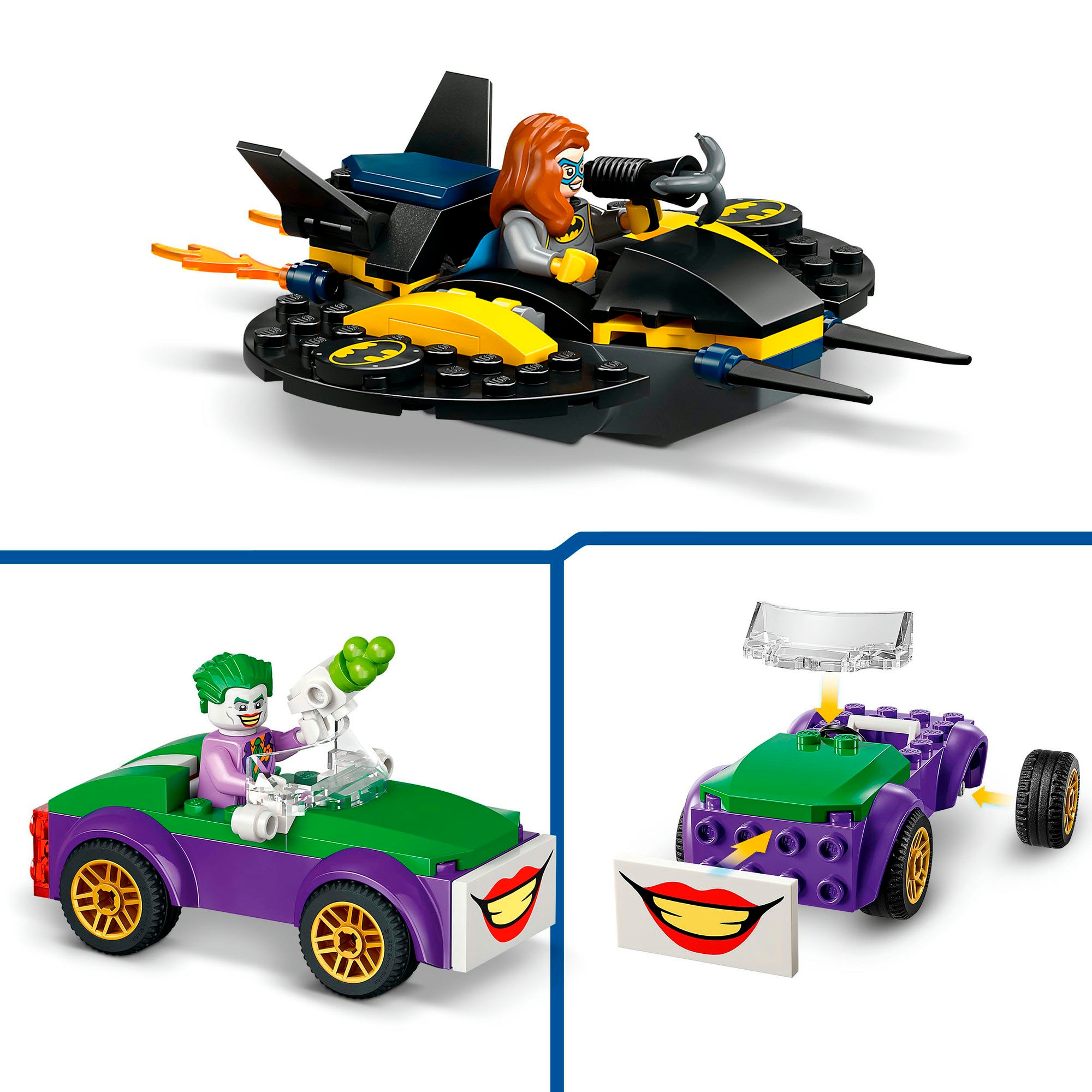 LEGO® Konstruktionsspielsteine »Bathöhle mit Batman™, Batgirl™ und Joker™ (76272), LEGO Super Heroes«, (184 St.), Made in Europe