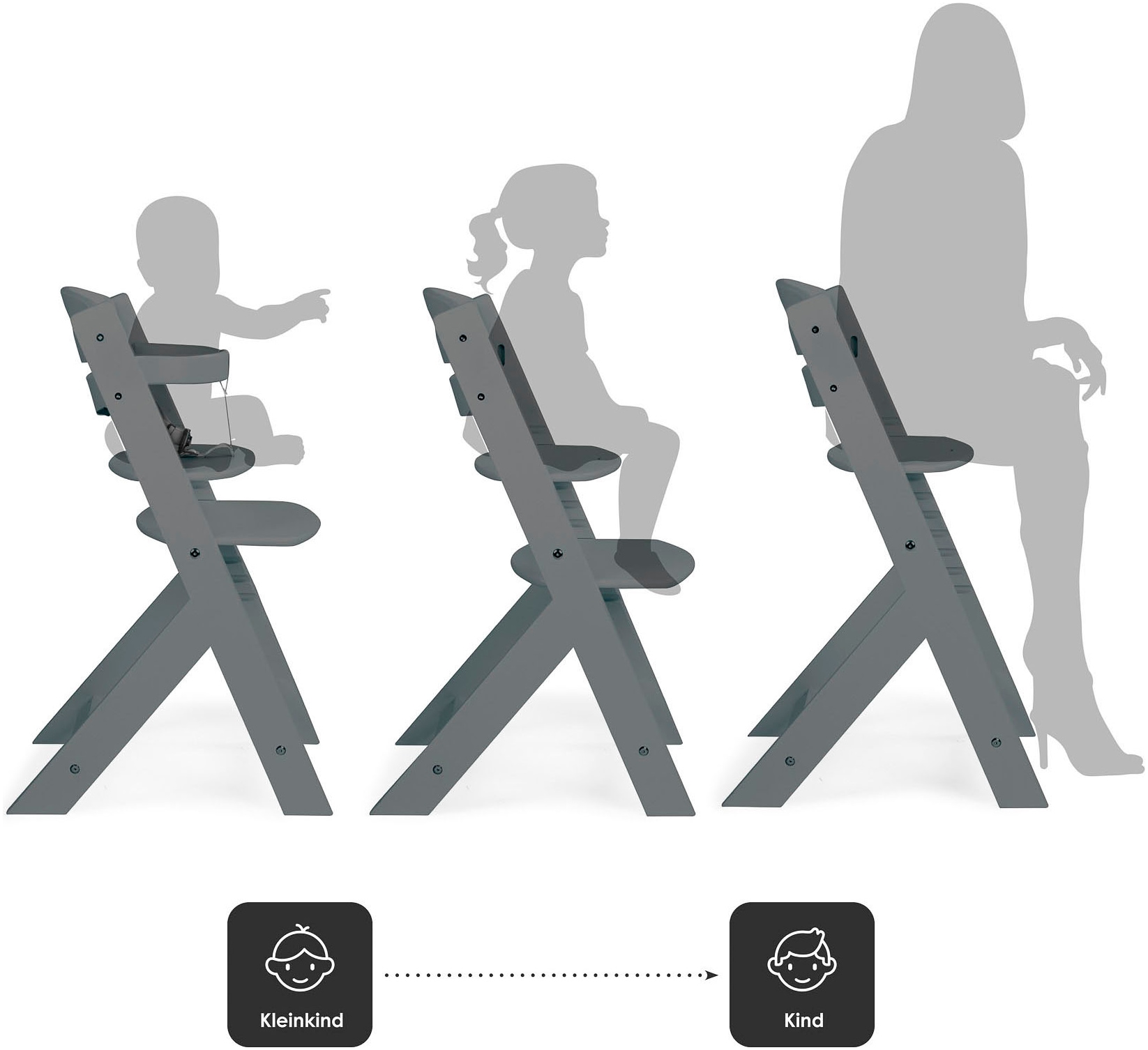 BabyGo Hochstuhl »Family, grey« ()