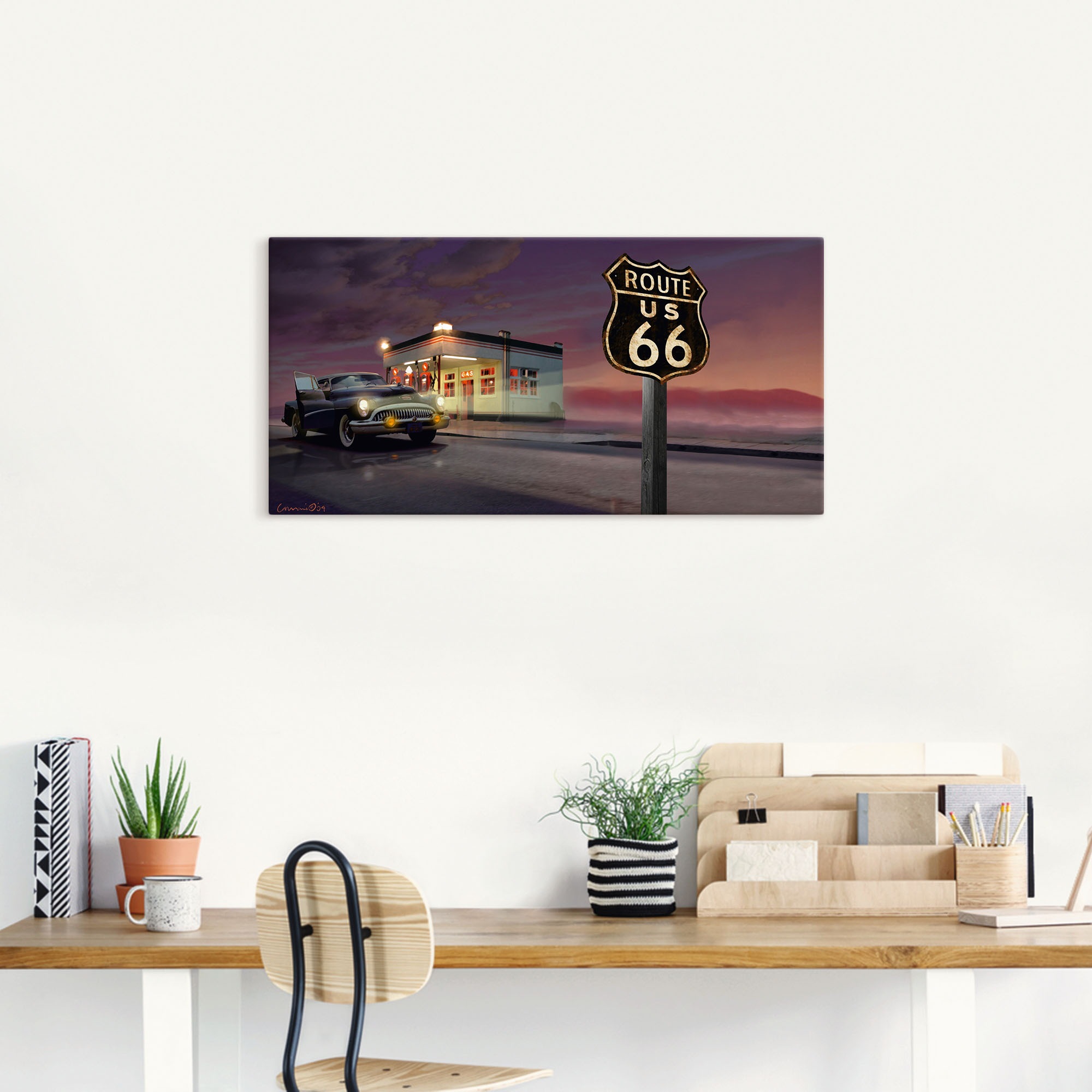 Artland Wandbild »Route 66«, Bilder von Amerika, (1 St.), als Leinwandbild günstig online kaufen