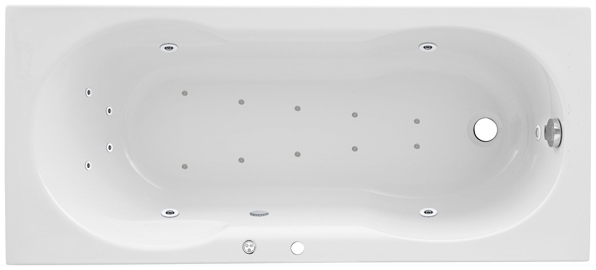 OTTOFOND Whirlpool-Badewanne »Julia« Höhe 40 cm ergonomisch geformt Typ 3, günstig online kaufen