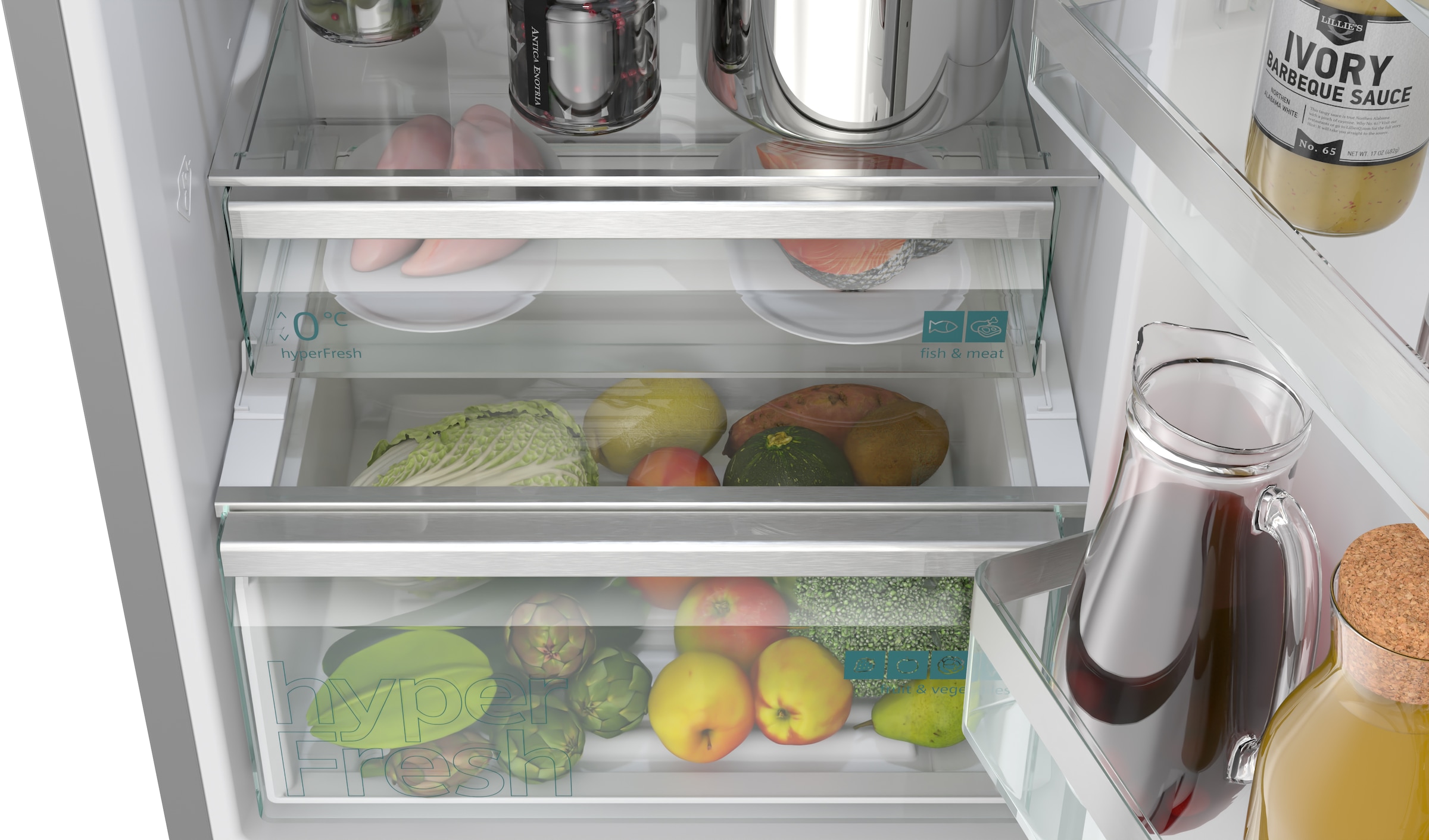 SIEMENS Kühl-/Gefrierkombination iQ300 »KG39NVICV« 203 cm hoch 60 cm breit hyperFresh System für frisches Obst und Gemüse sowie Total noFrost