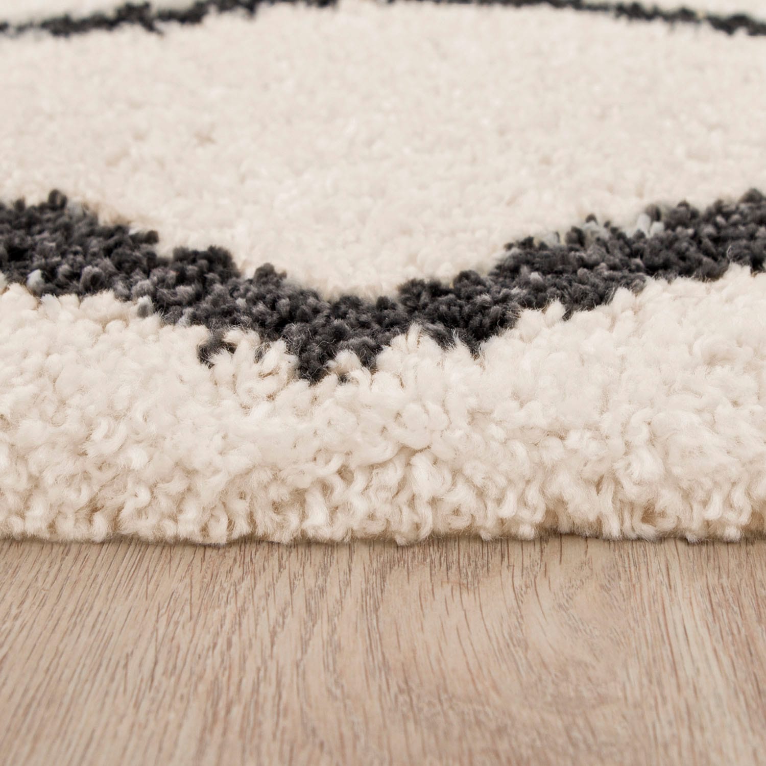 Paco Home Hochflor-Teppich »Arezzo 681«, rechteckig, 49 mm Höhe, modernes Rauten Design, sehr weicher Flor