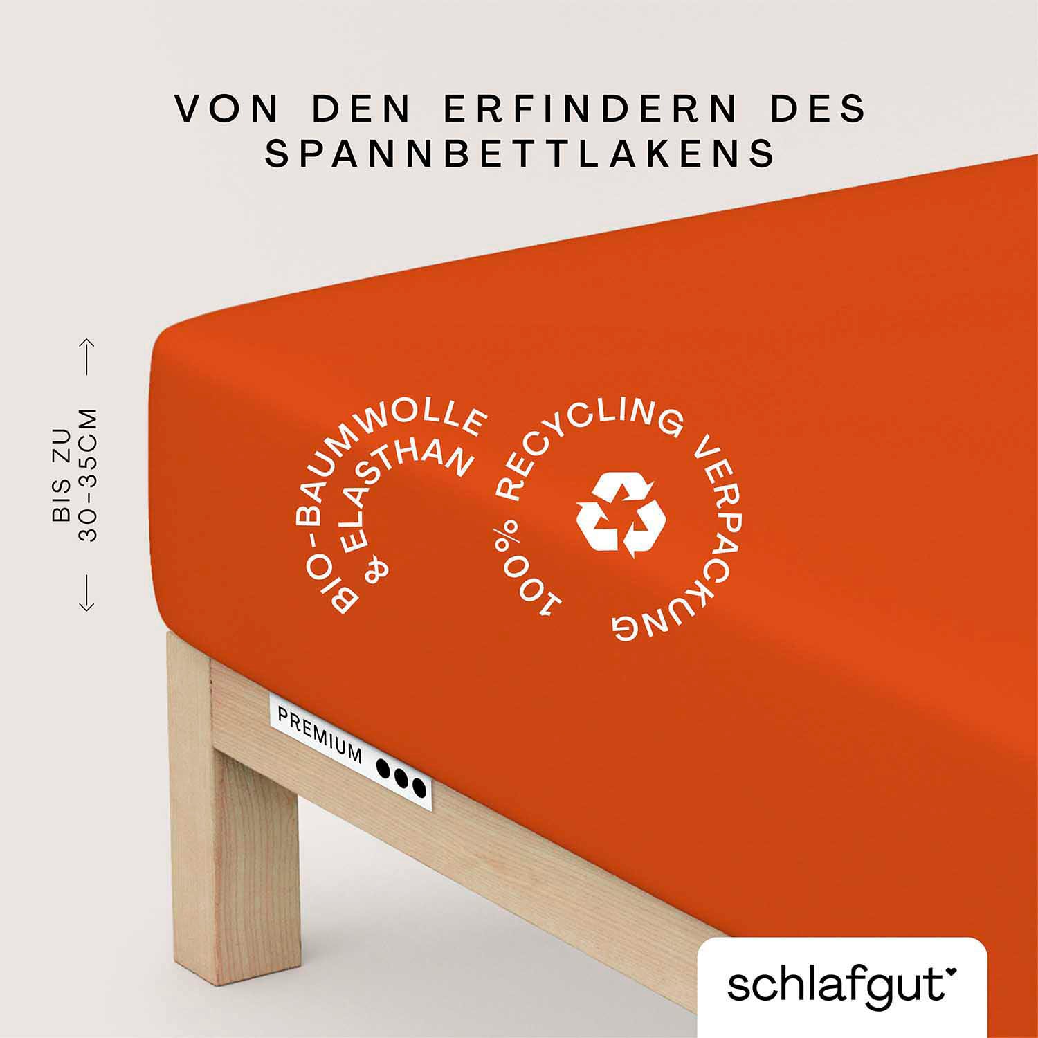 Schlafgut Spannbettlaken »Premium«, Zero Waste Verpackung, PREMIUM Qualität günstig online kaufen