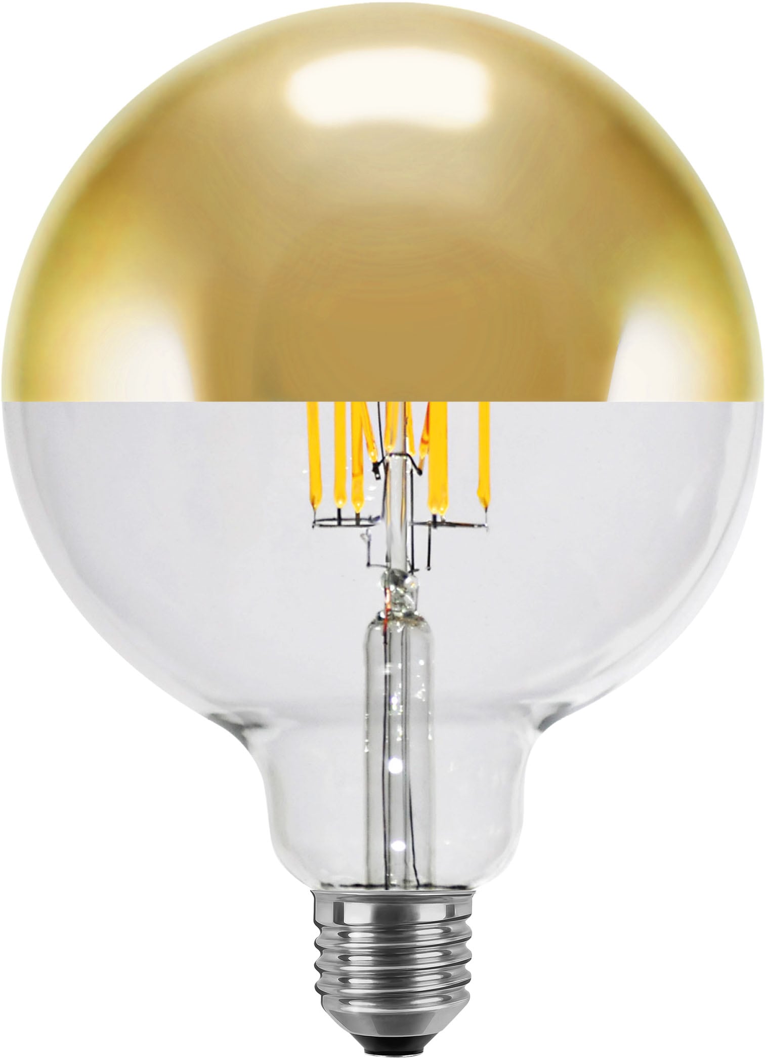 SEGULA LED-Leuchtmittel »LED Globe 125 Spiegelkopf Gold«, E27, Warmweiß, di günstig online kaufen