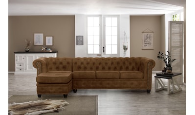 Chesterfield-Sofa »Rysum«, Chesterfield-Optik mit Ottomanen-Abschluß