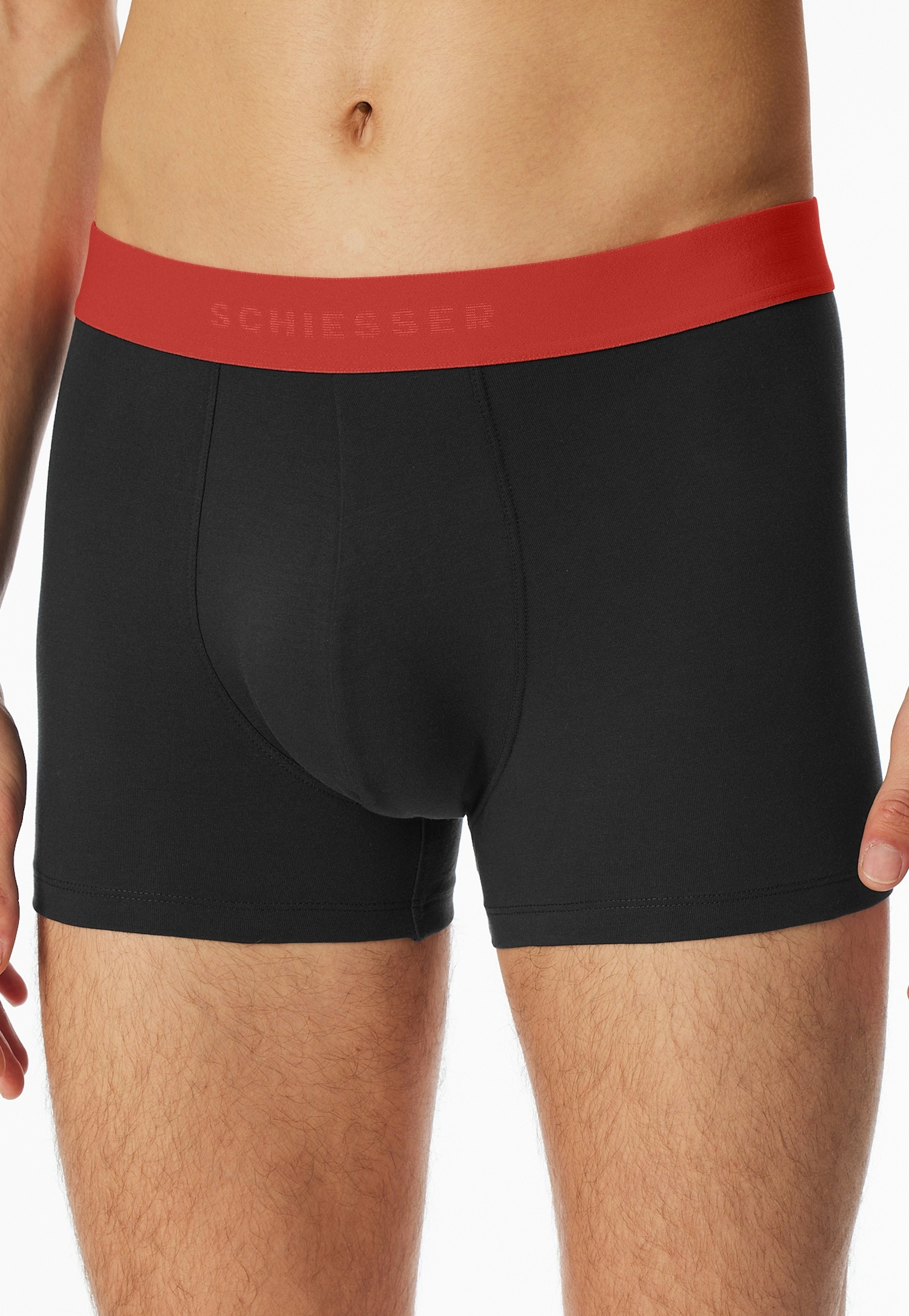 Schiesser Boxershorts »95/5 Multipacks« 3er Pack,  mit farblich abgesetztem, sportlichem Logo-Webgummibund