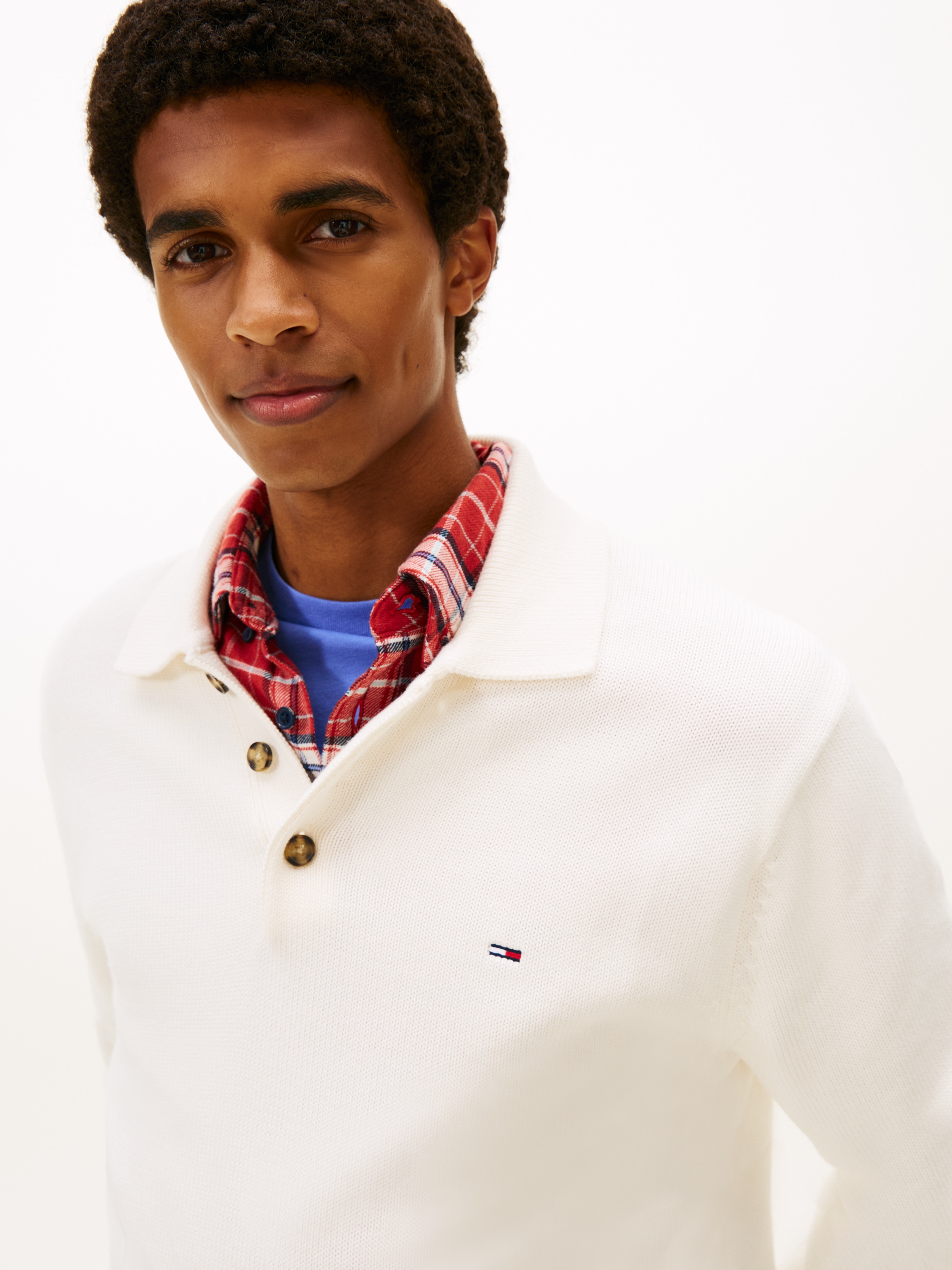 Tommy Jeans Polokragenpullover »TJM ESSENTIAL POLO« slim fit, Feinstrick