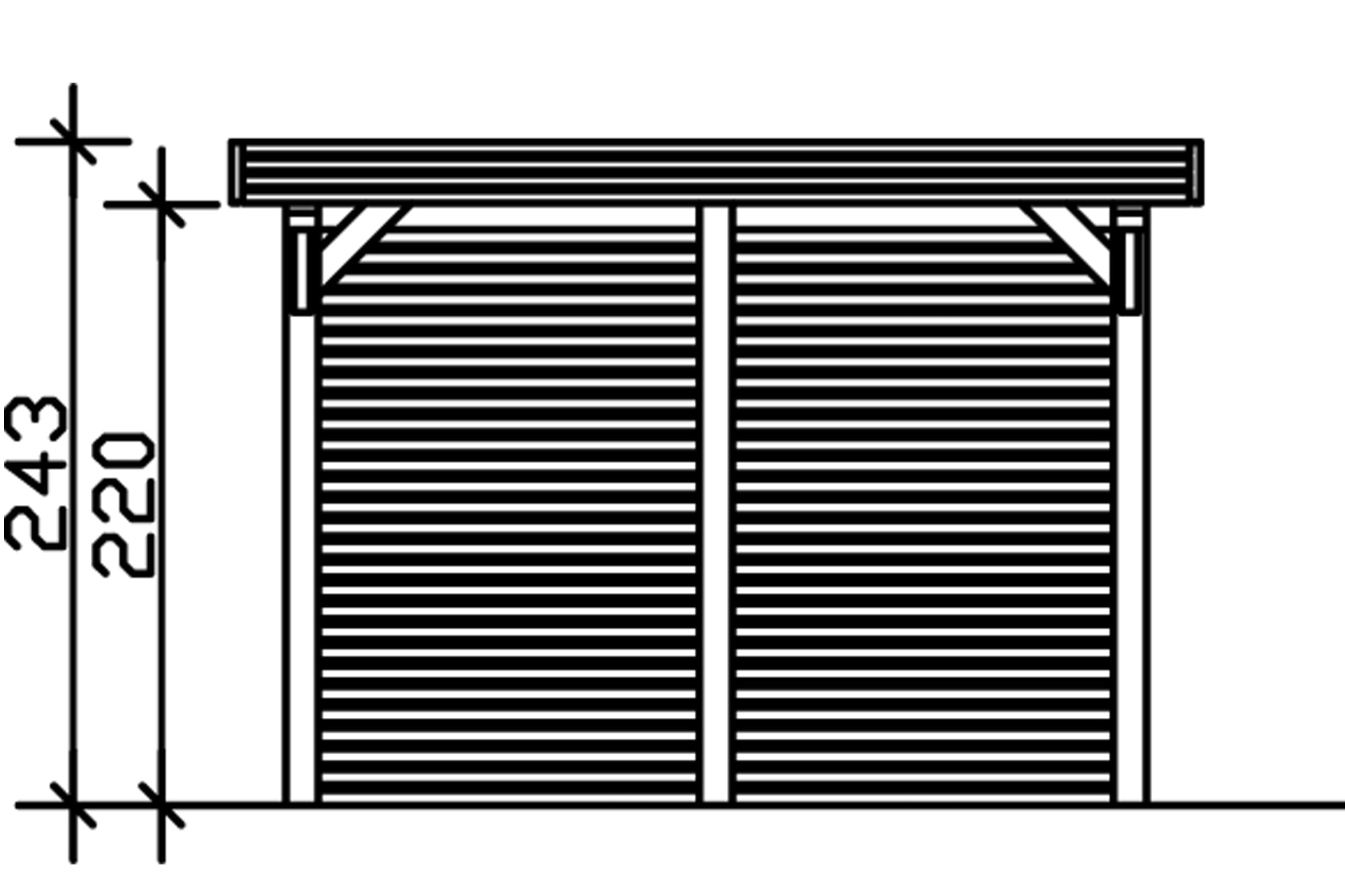 Skanholz Einzelcarport »Spessart«, Holz, 291 cm, Anthrazit