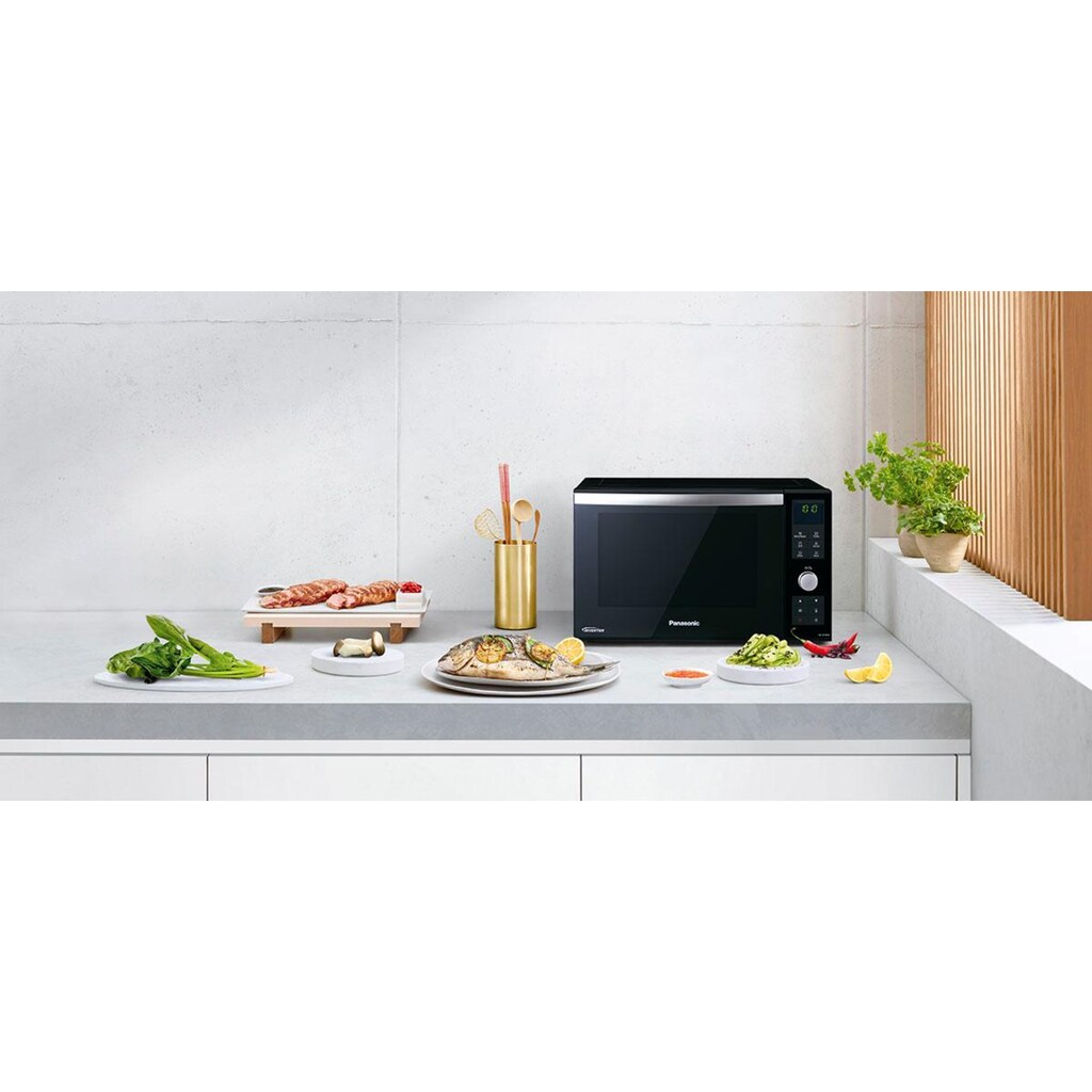 Panasonic Mikrowelle »NN-DF383BGPG«, Grill-Ober-/Unterhitze, 1000 W