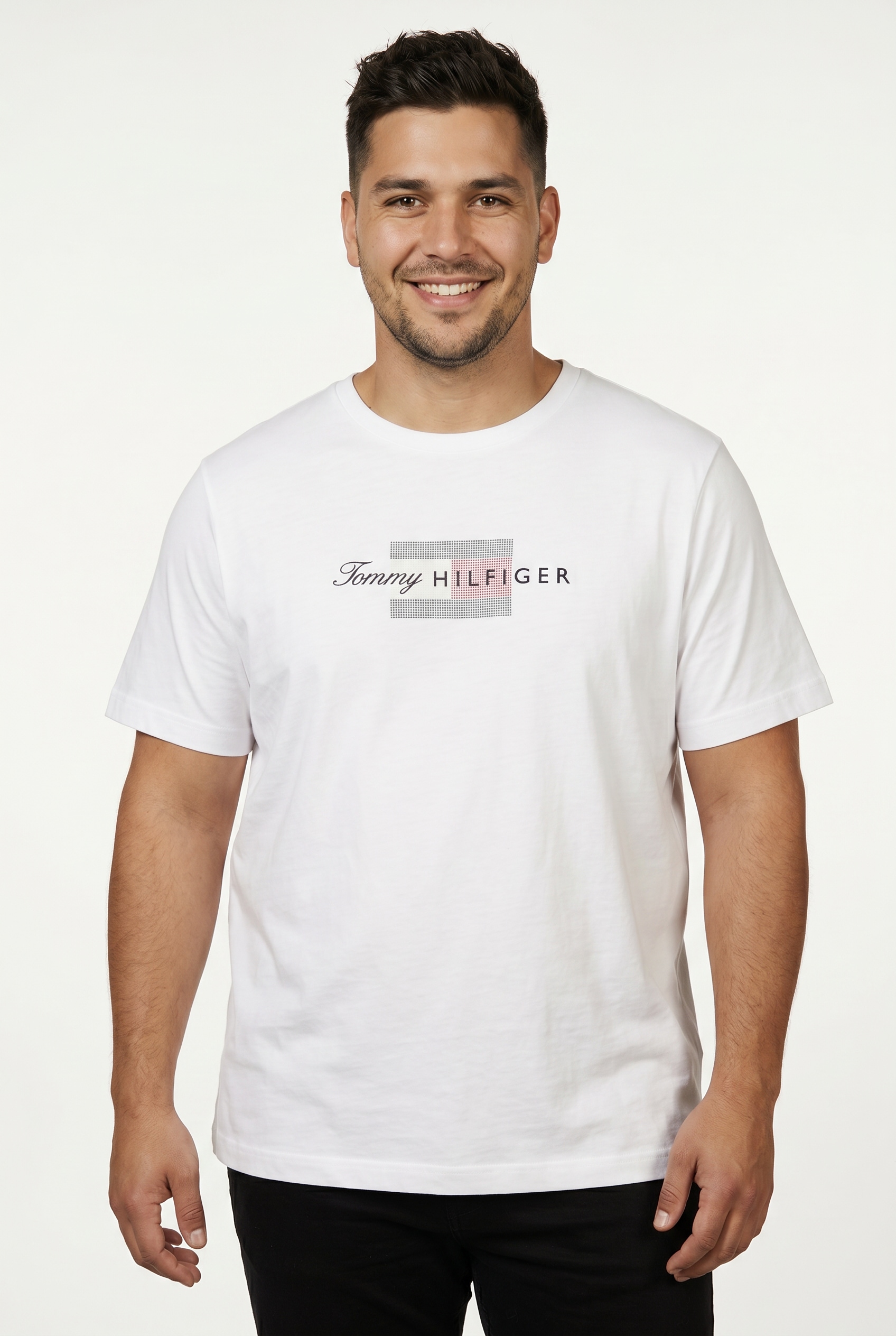 Tommy Hilfiger Big & Tall T-Shirt aus Jersey mit Flag-Grafik, Große Größen