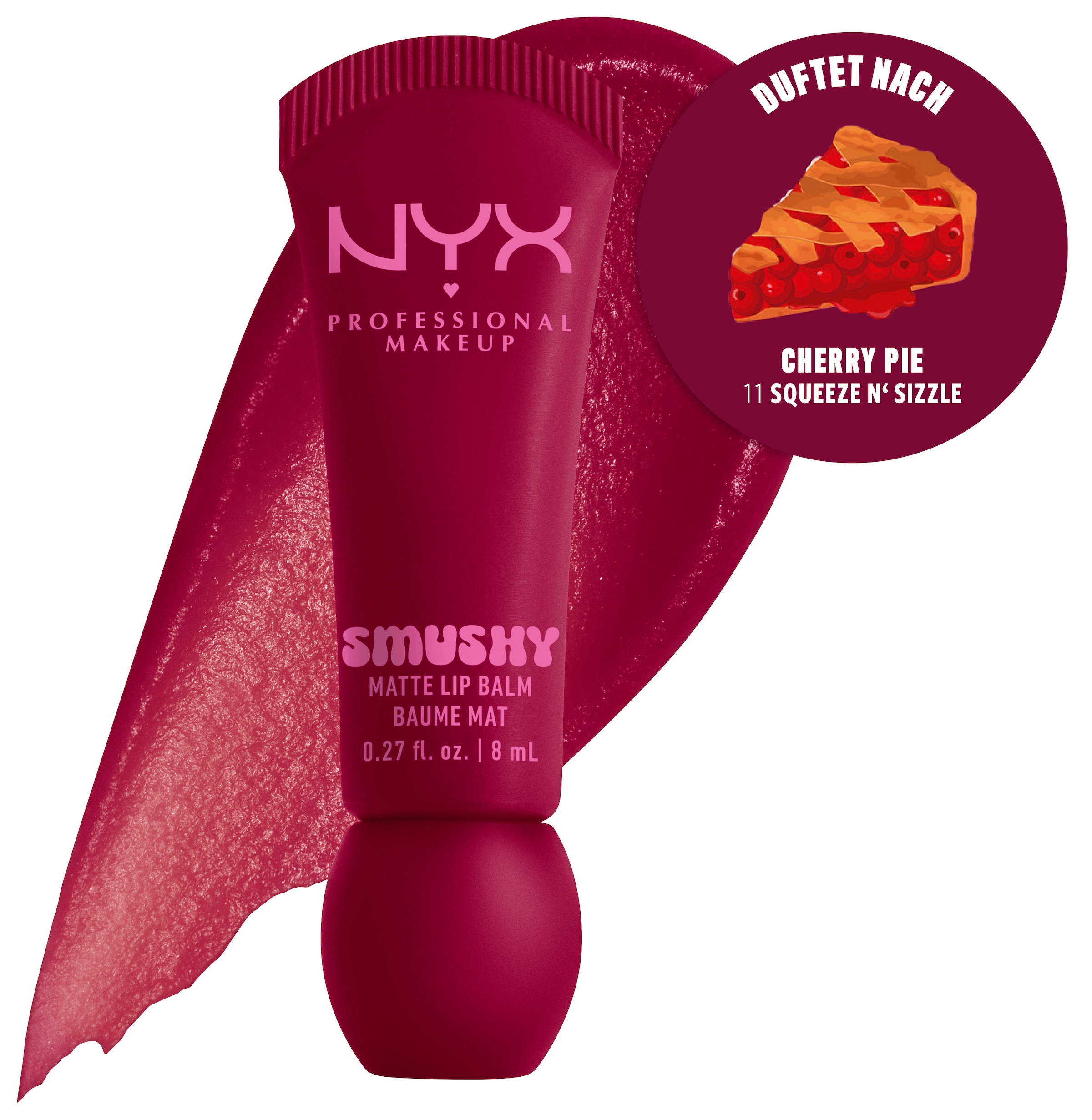 NYX PROFESSIONAL MAKEUP Lippenbalsam »SMUSHY MATTE LIP BALM« jeder der Farbtöne hat einen einzigartigen, süßen Duft